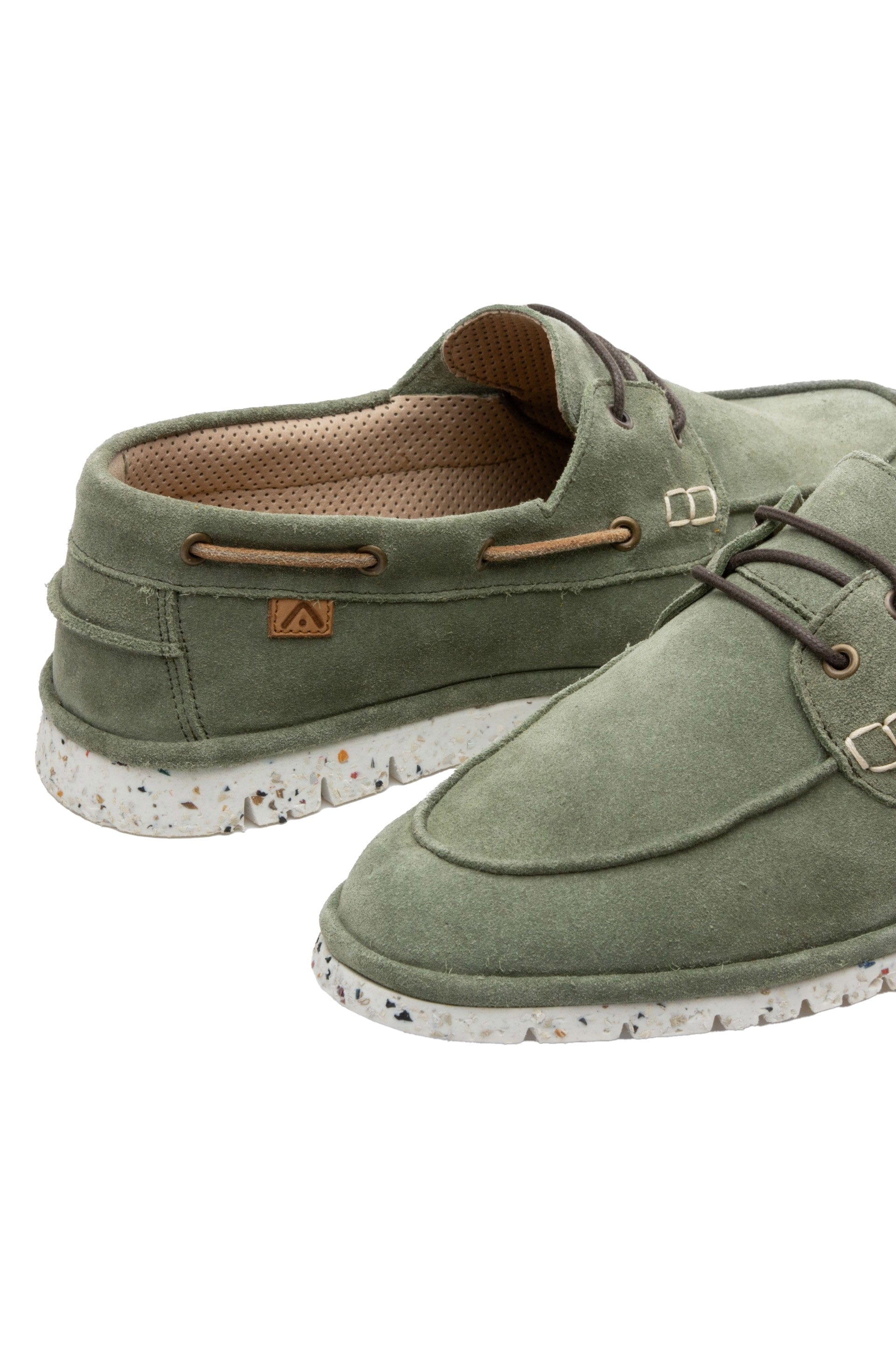 Amber Slip On Suede Shoes - Green - Image 3