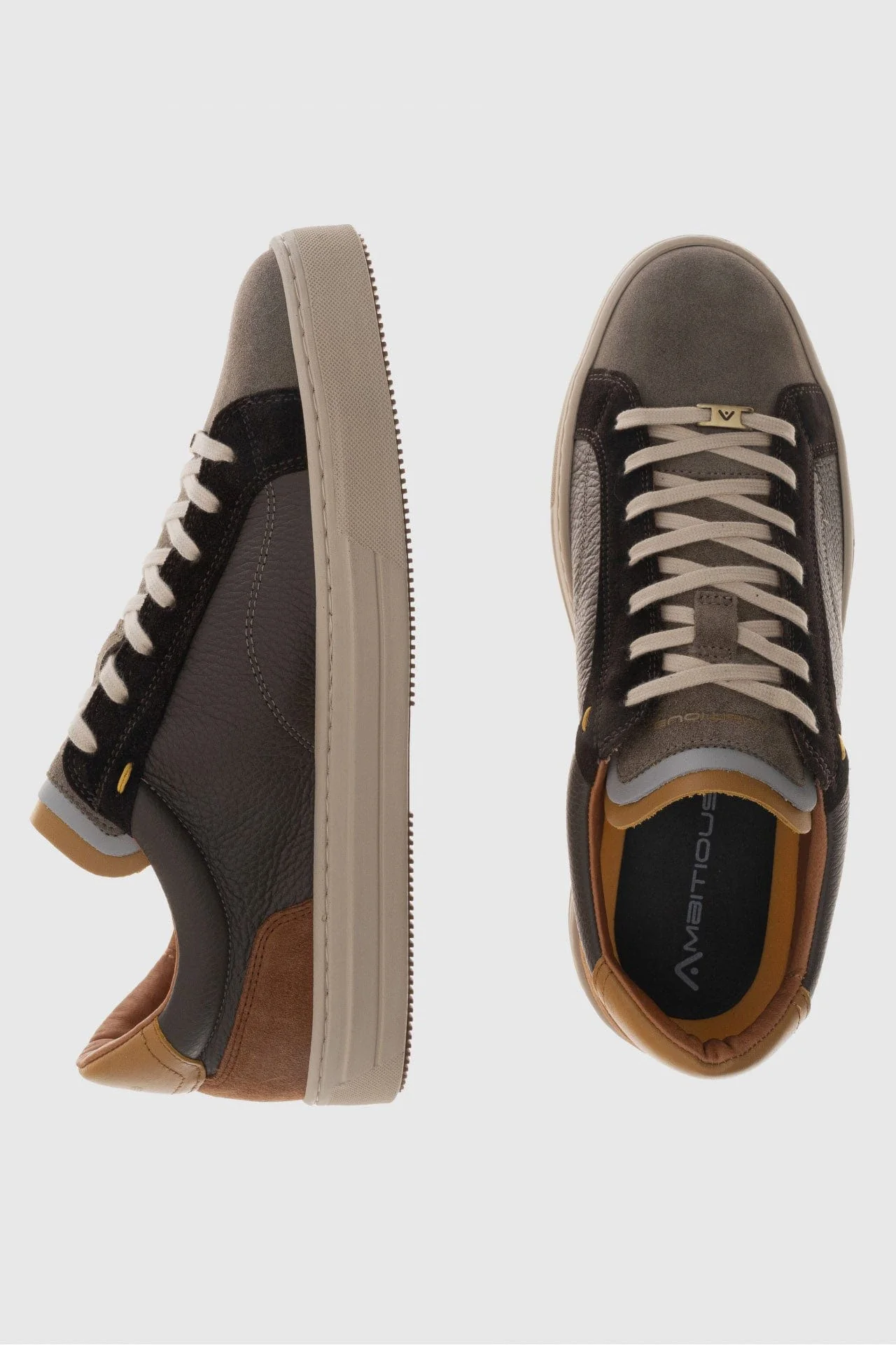Anopolis Lace Up Trainers - Taupe/Brown - Image 2