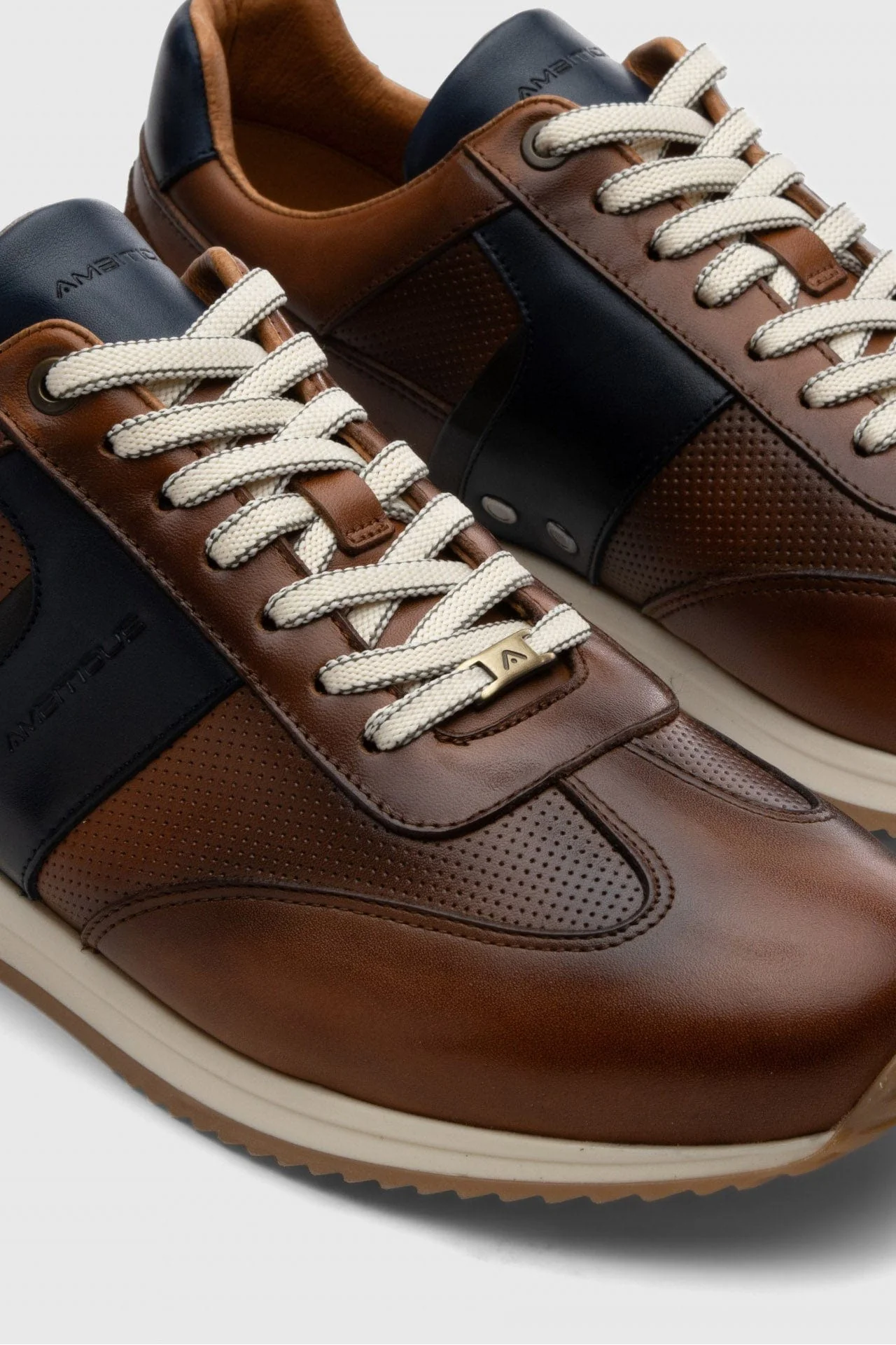 Slow Classic Leather Trainers - Cognac - Image 4