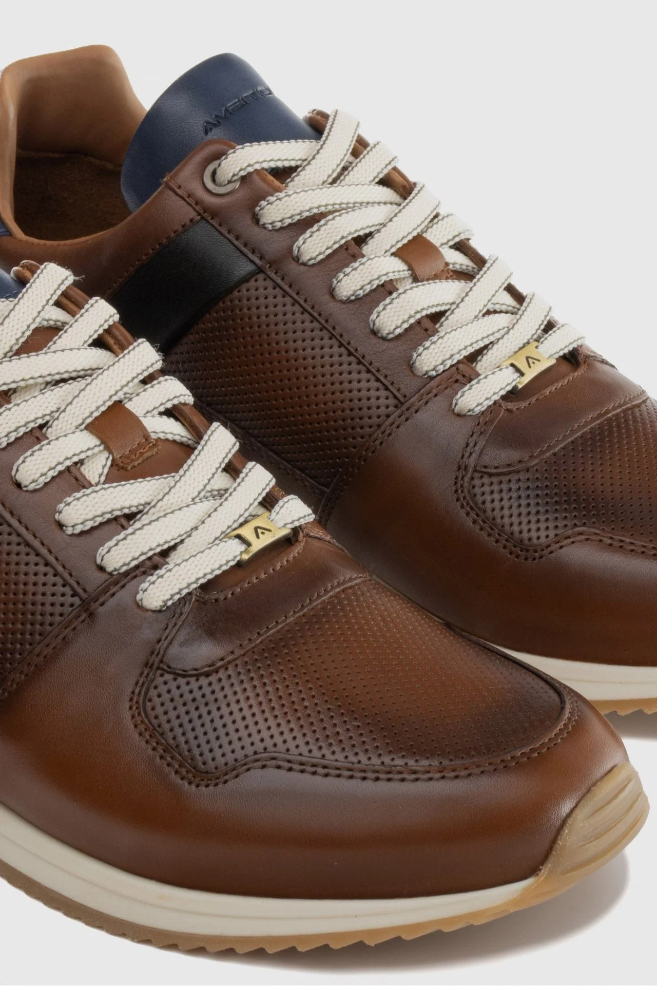 Slow Leather Trainers - Cognac - Image 3