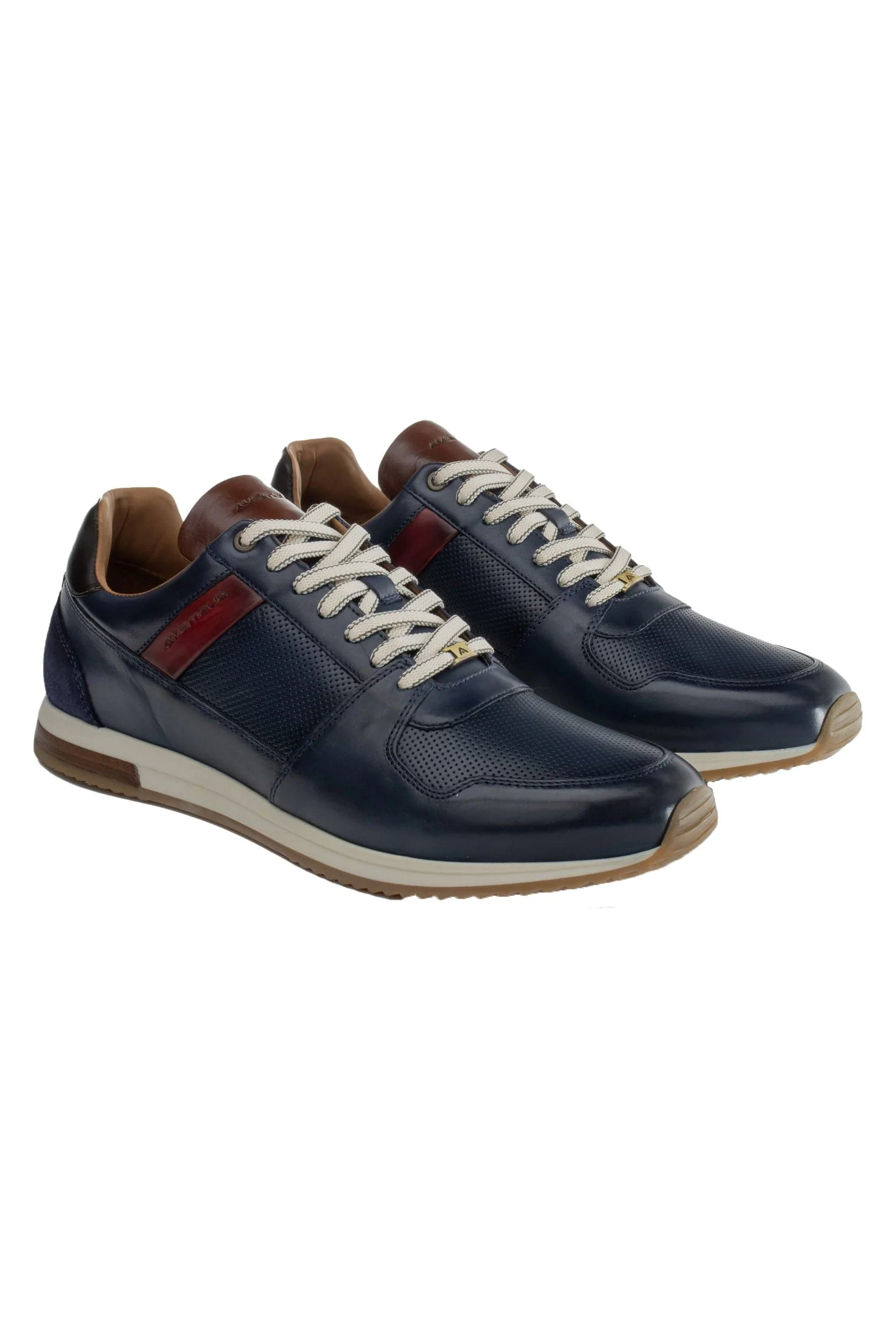 Slow Leather Trainers - Navy - Image 2