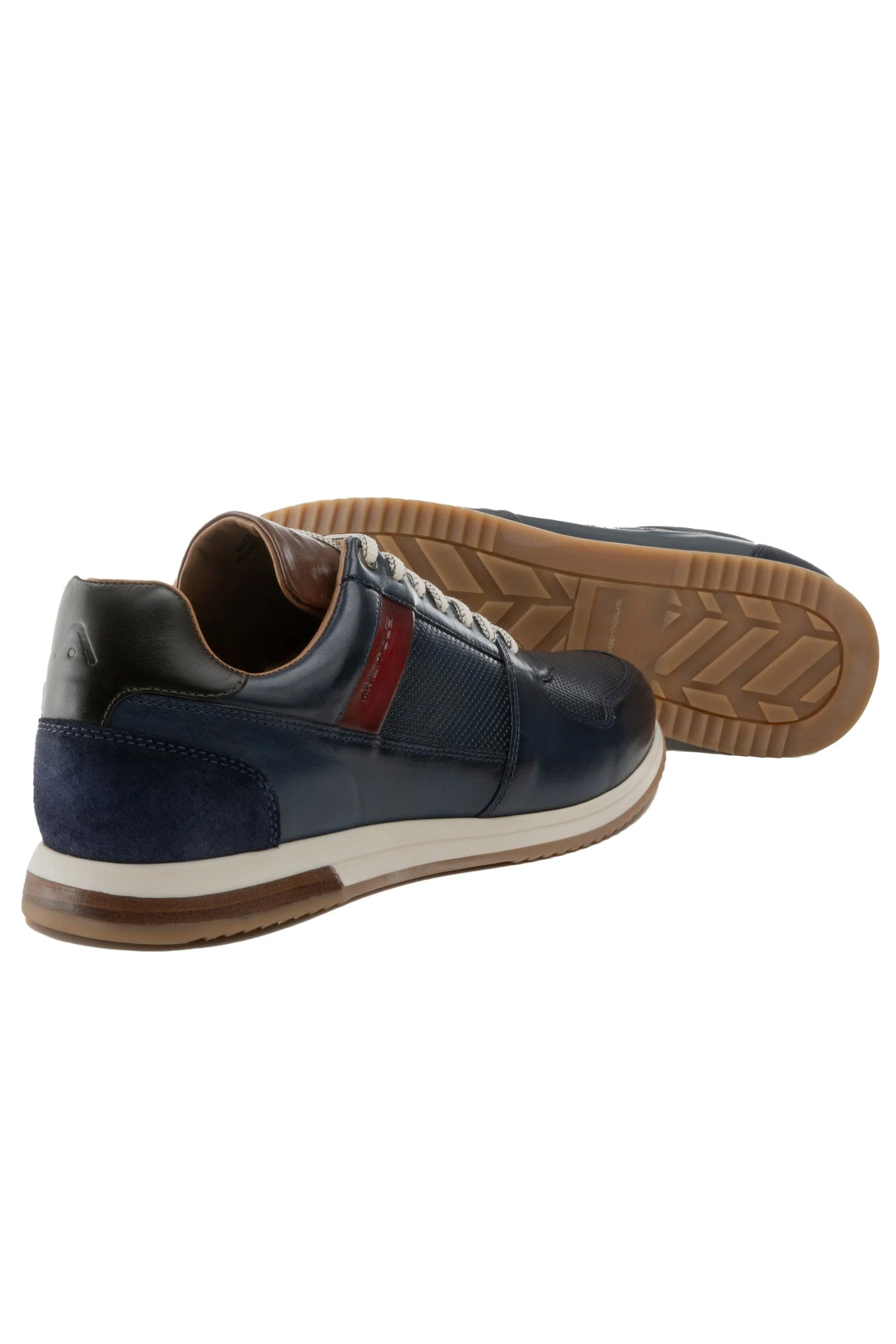 Slow Leather Trainers - Navy - Image 4