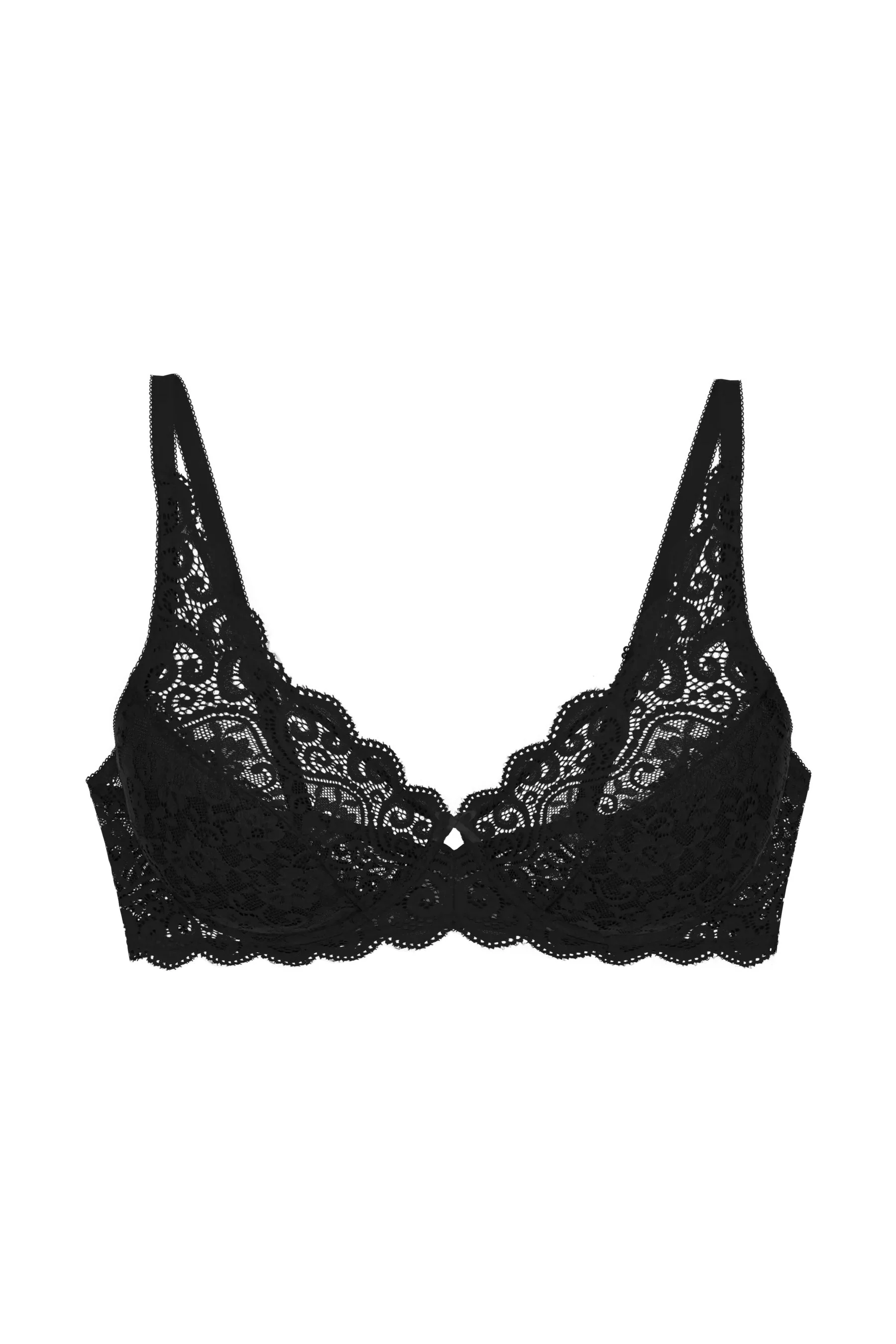 Amourette Wired Lace Bra - Black