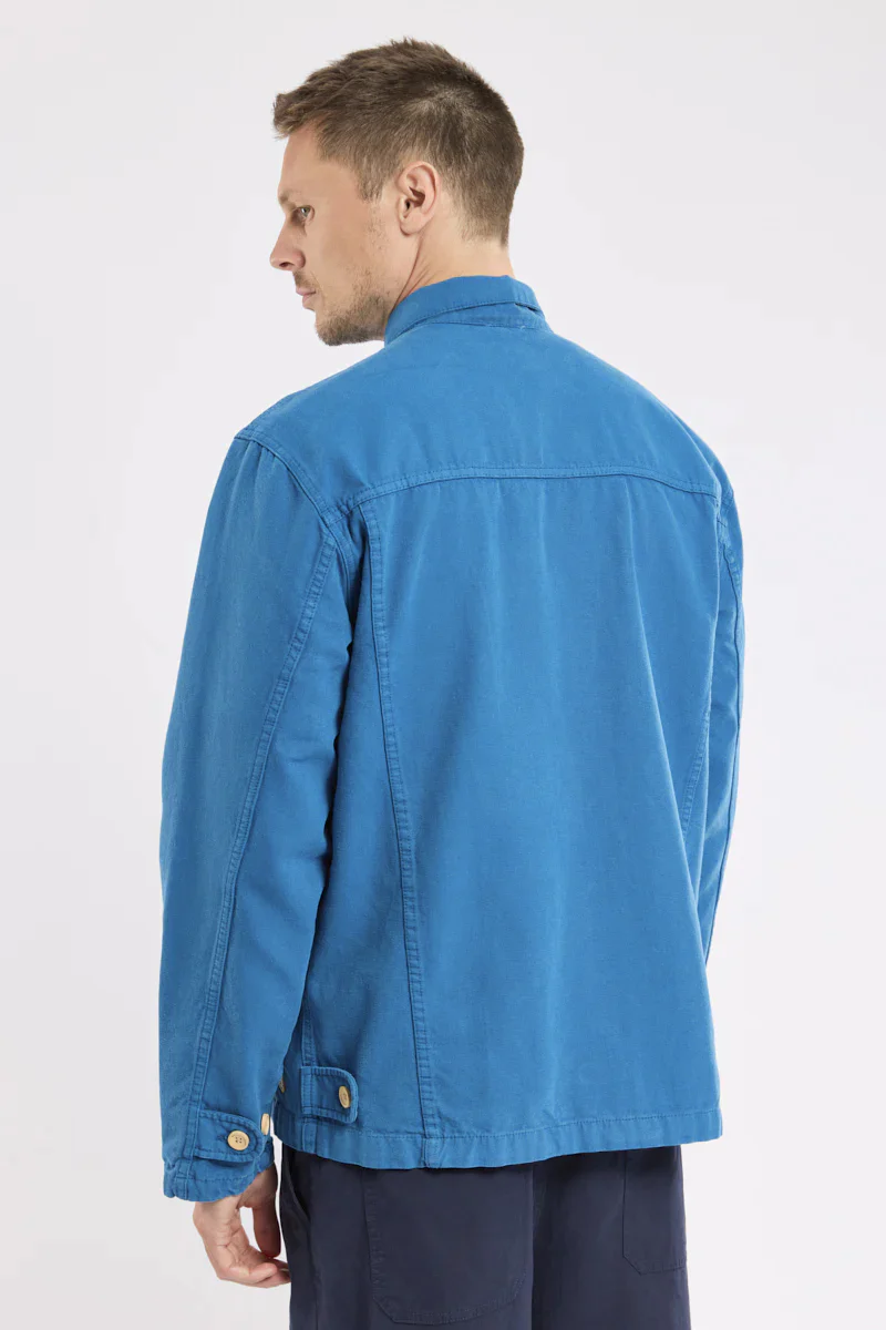 Fisherman Cotton Canvas Jacket - Dark Blue - Image 3
