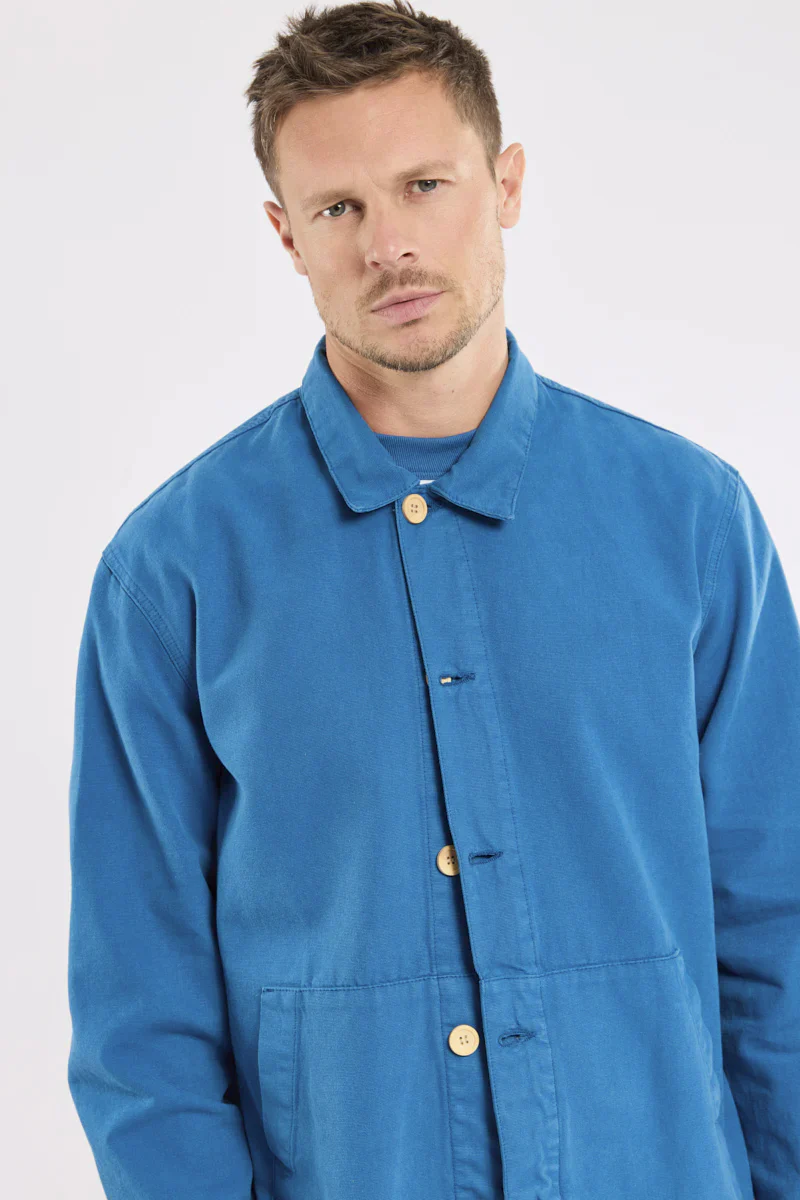 Fisherman Cotton Canvas Jacket - Dark Blue - Image 5