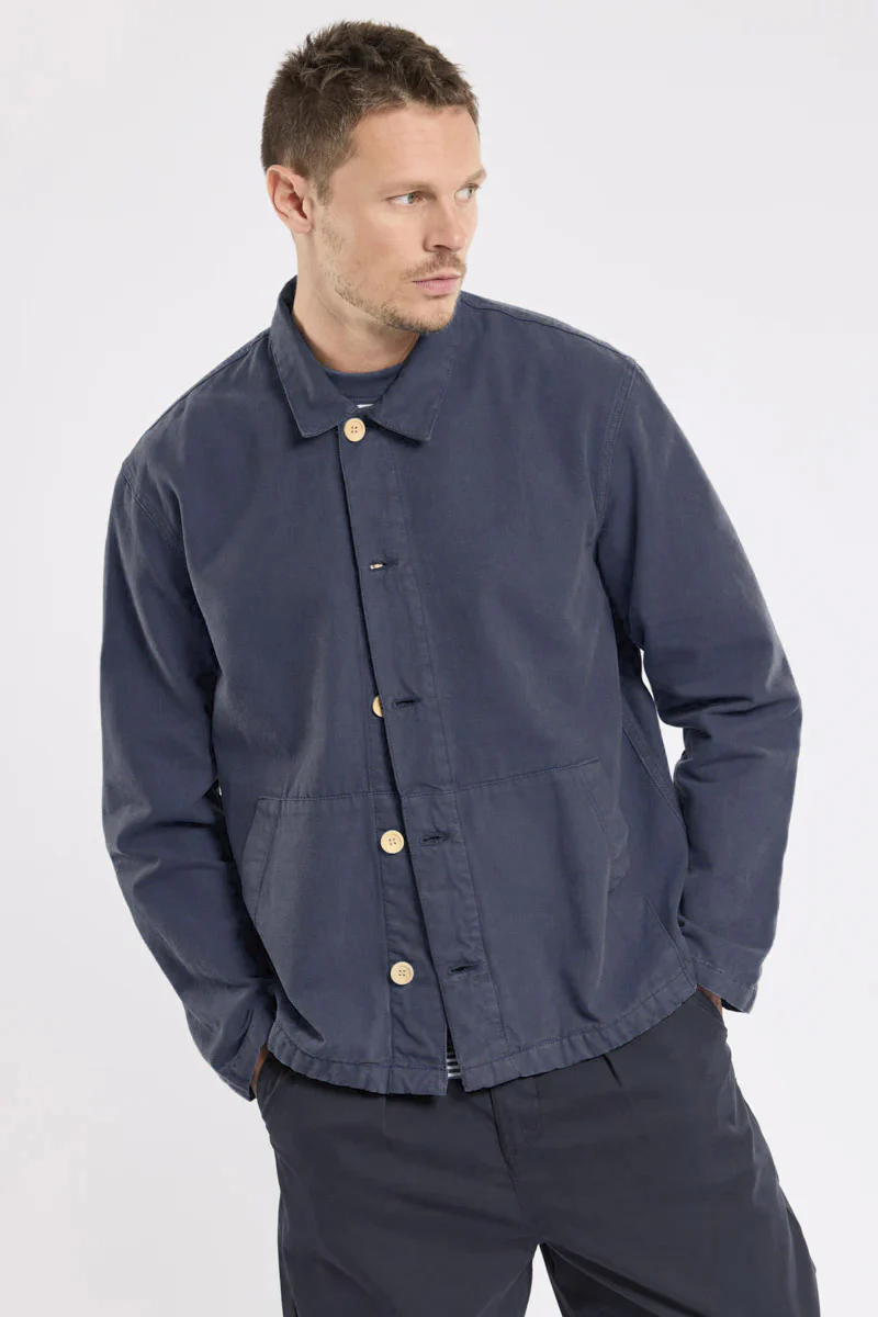 Fisherman Cotton Canvas Jacket - Marine Deep - Image 3