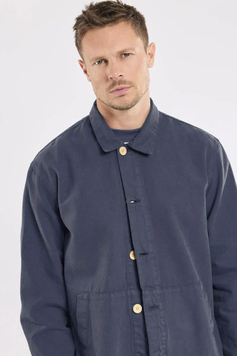 Fisherman Cotton Canvas Jacket - Marine Deep - Image 4
