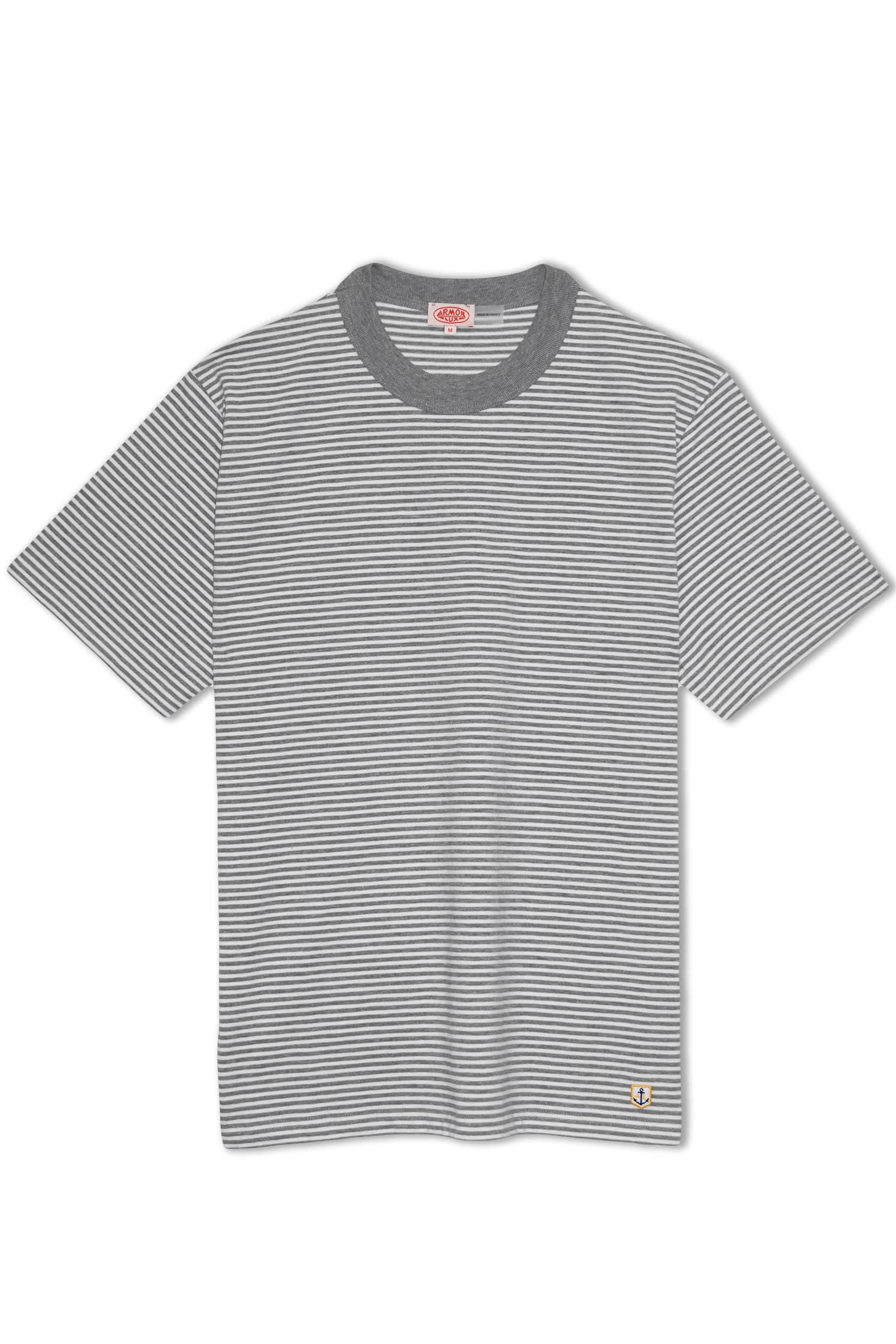 Heritage Stripe T-Shirt - Misty Grey/Milk