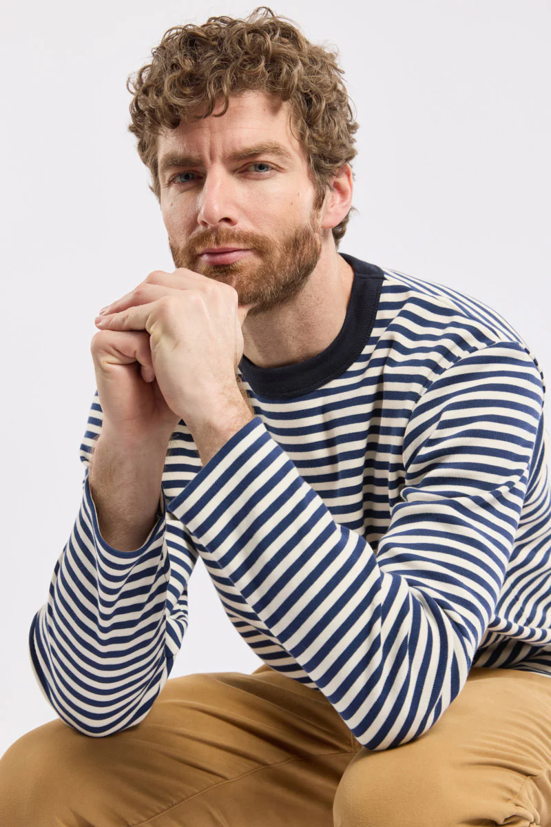 Heritage Striped Top - Marine Deep/Milk - Image 2