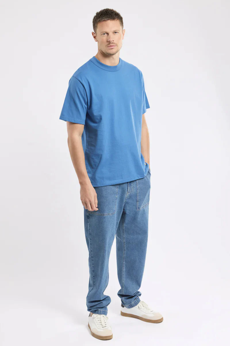 Organic Heritage T-Shirt - Dark Blue - Image 3
