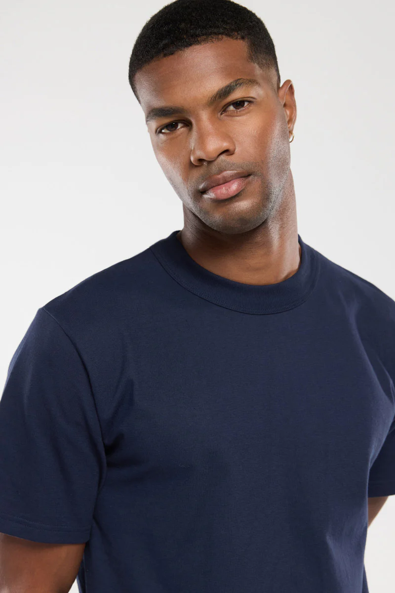 Organic Heritage T-Shirt - Navy - Image 4