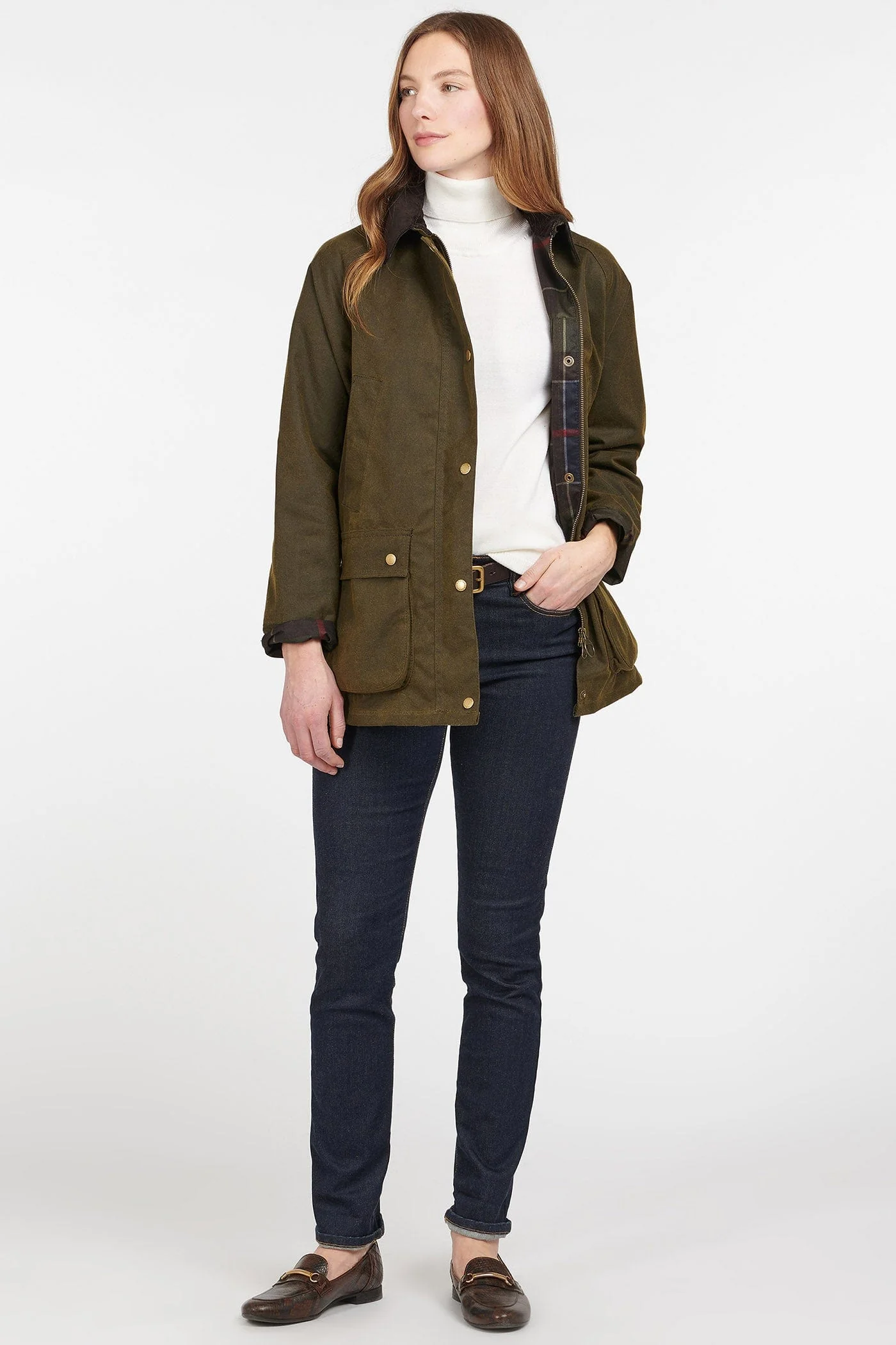 Acorn Wax Jacket - Olive - Image 3