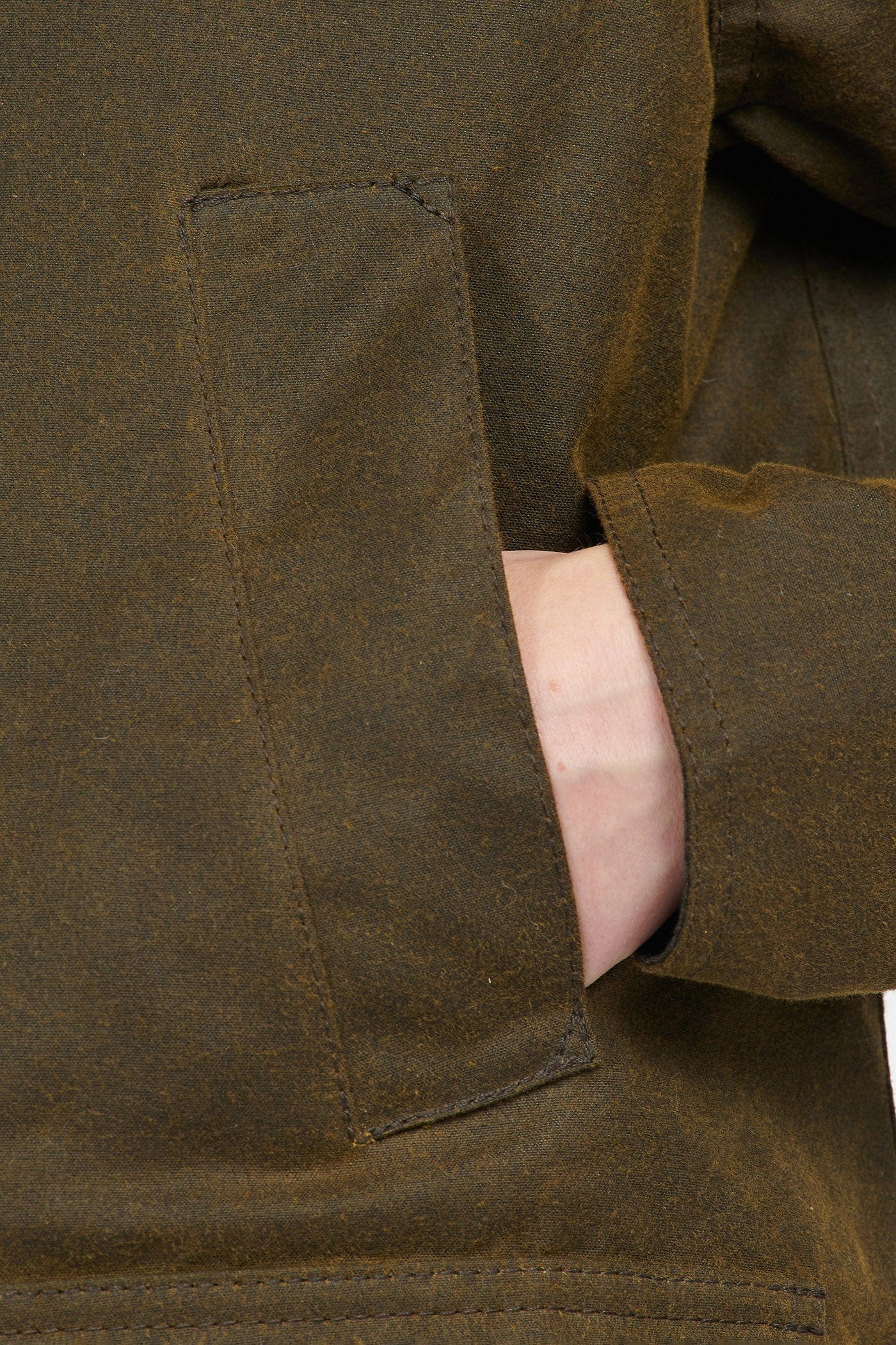 Acorn Wax Jacket - Olive - Image 7