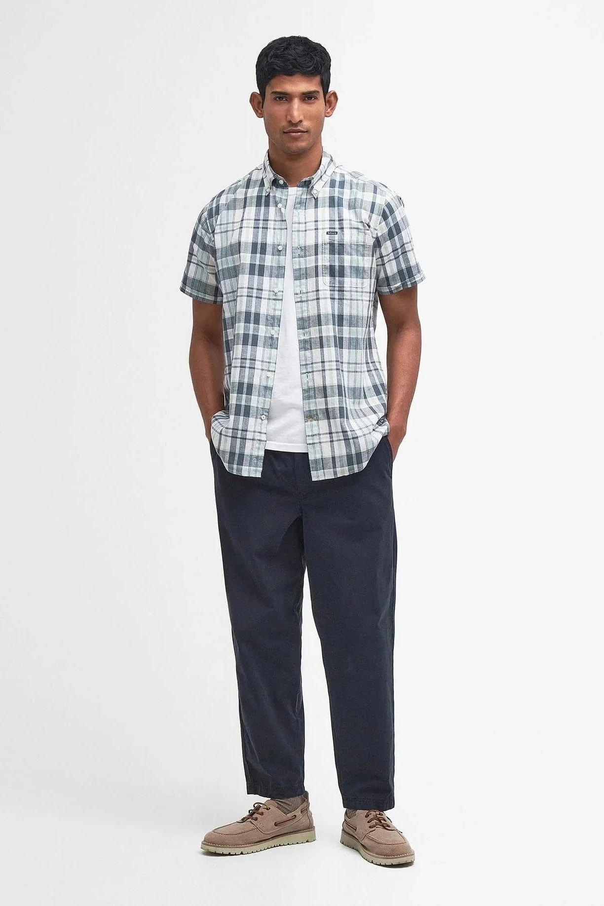 Alford Tailored Short Sleeve Shirt - Classic White - Image 6