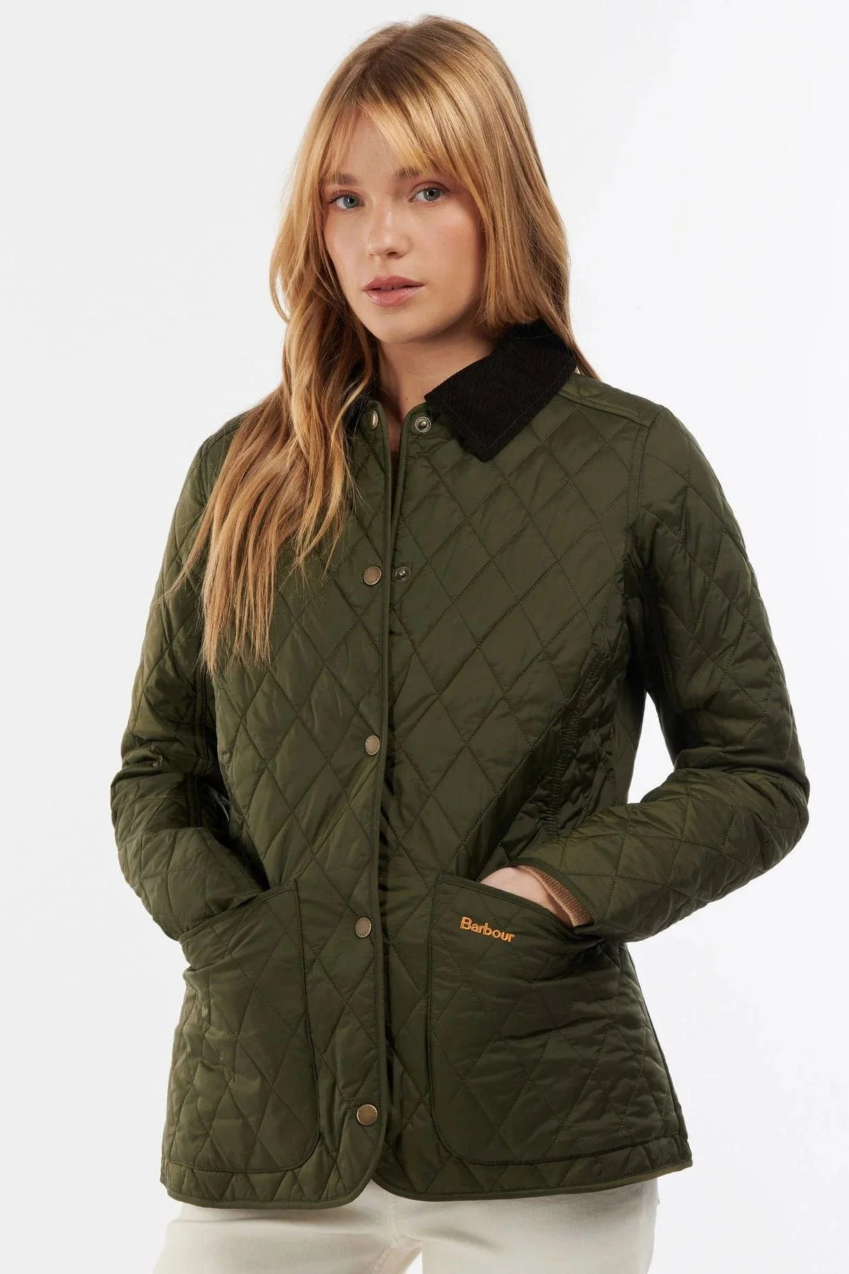Annandale Quilted Jacket - Olive - Image 2