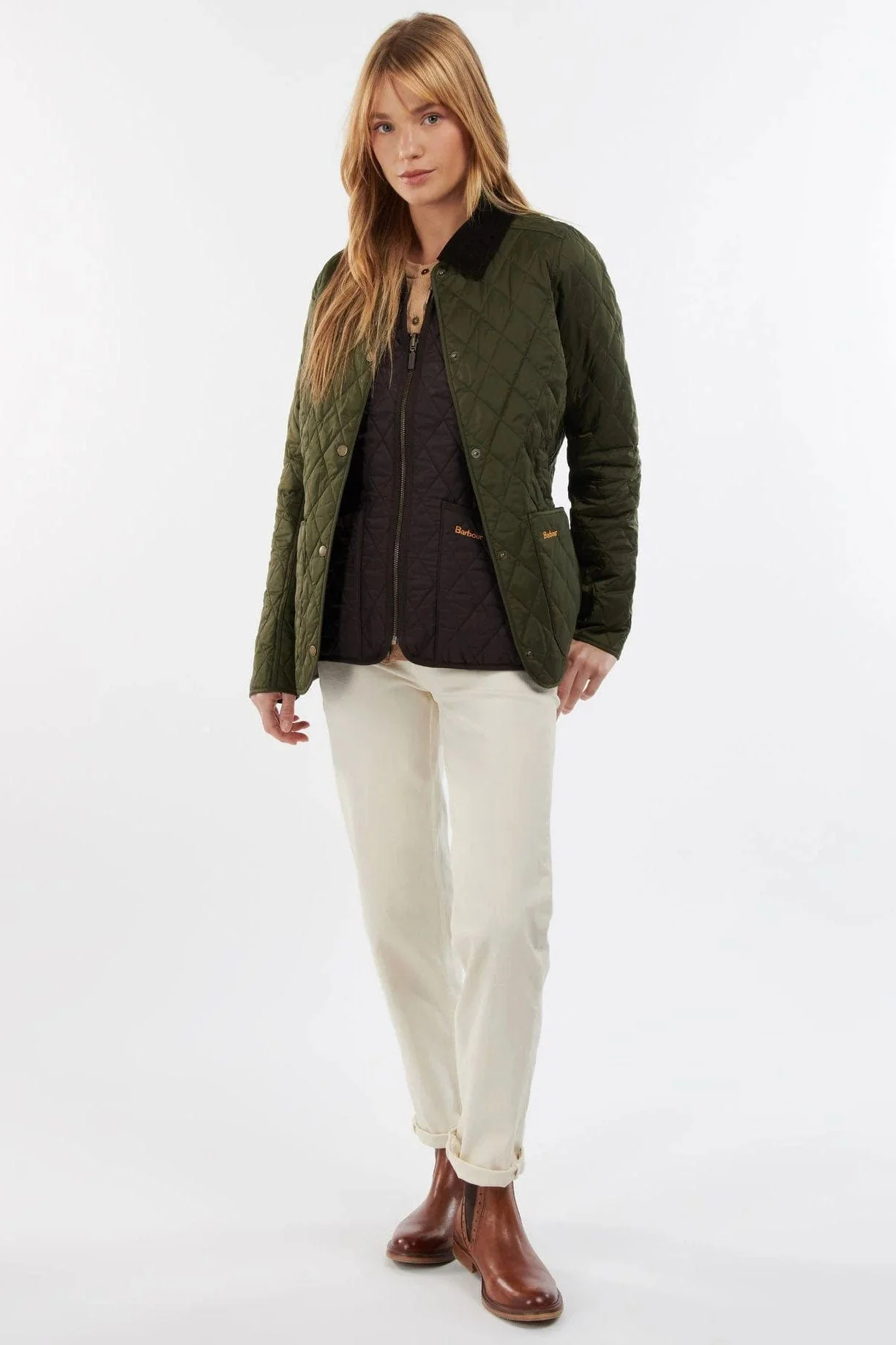 Annandale Quilted Jacket - Olive - Image 3