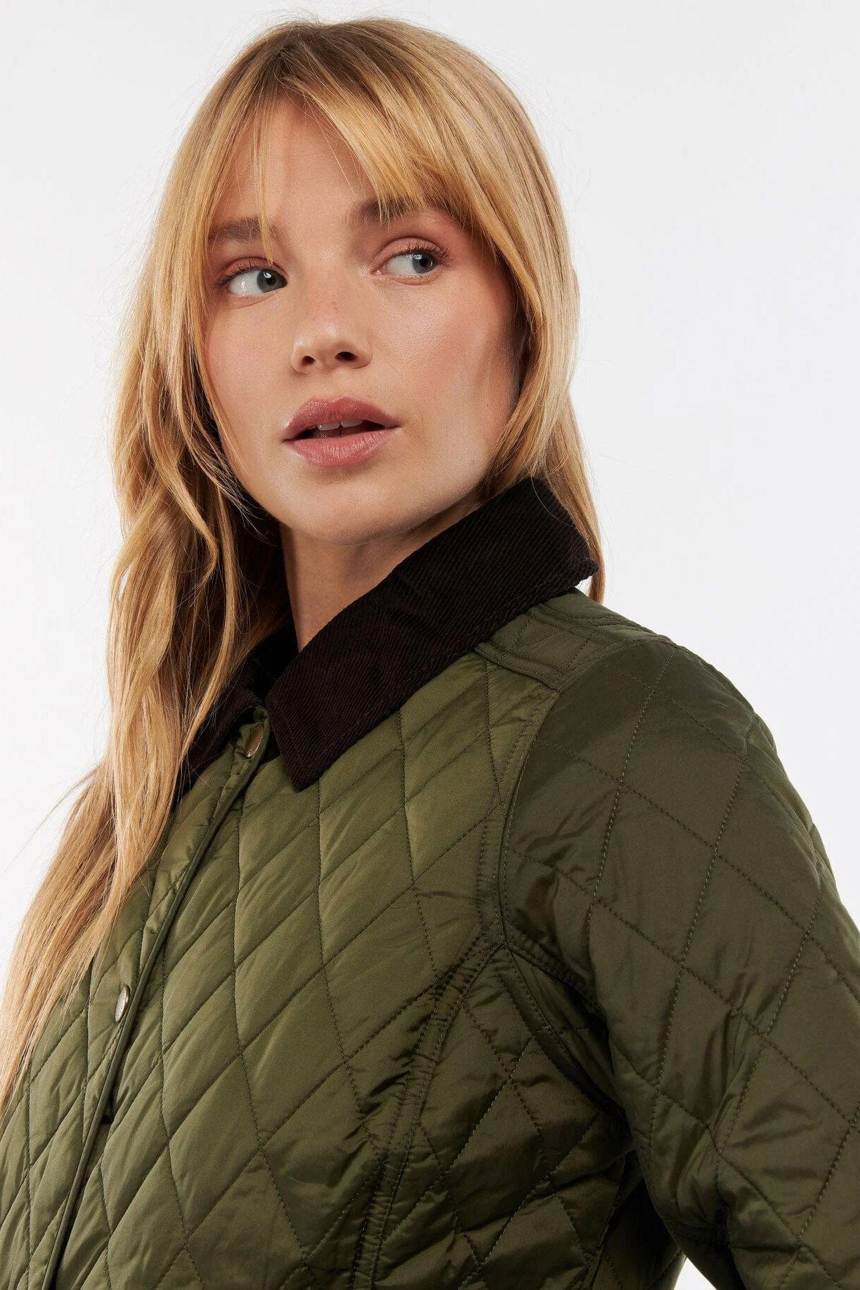 Annandale Quilted Jacket - Olive - Image 5