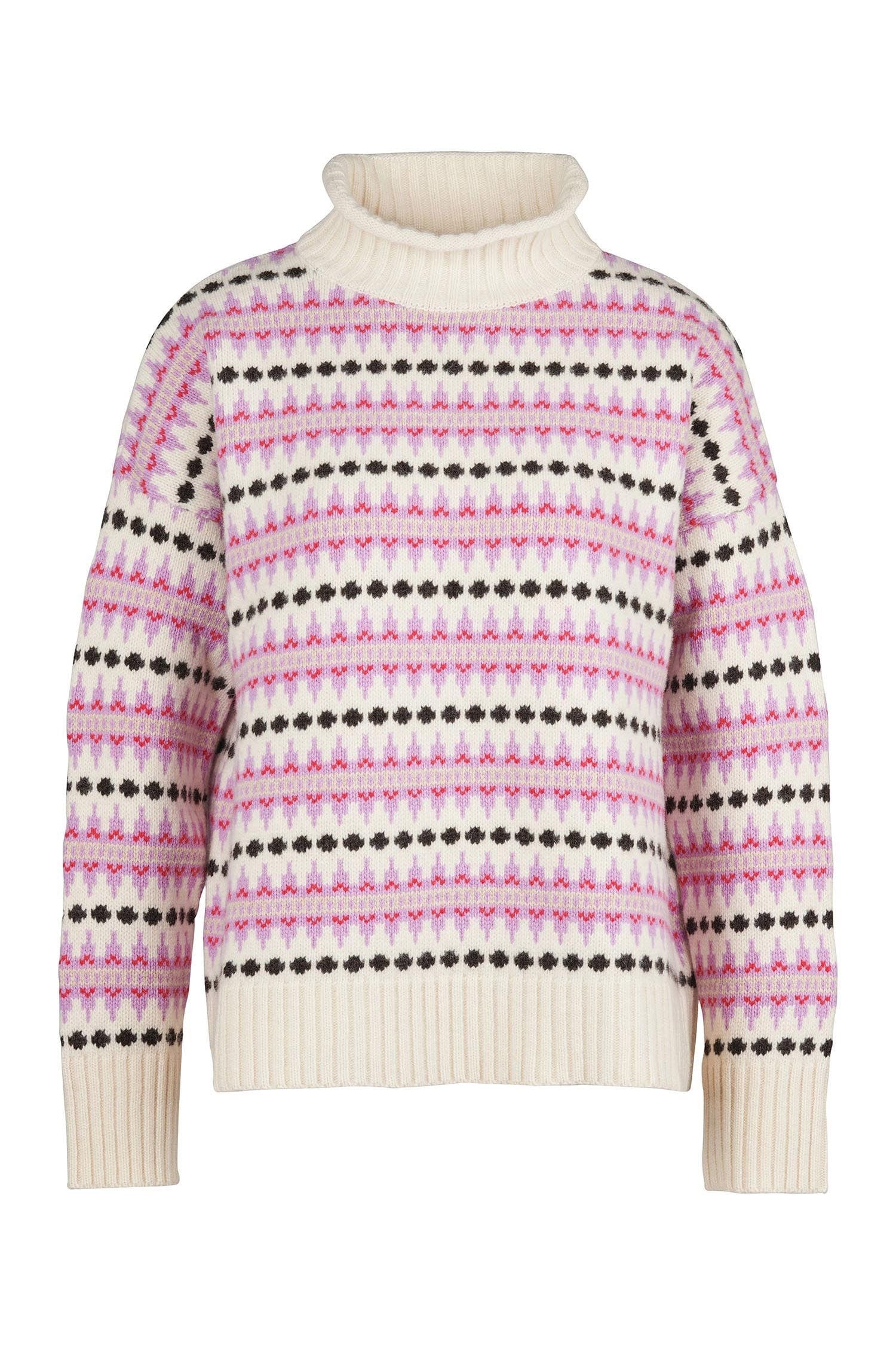 Avondale Fairisle Funnel Neck Jumper - Multi