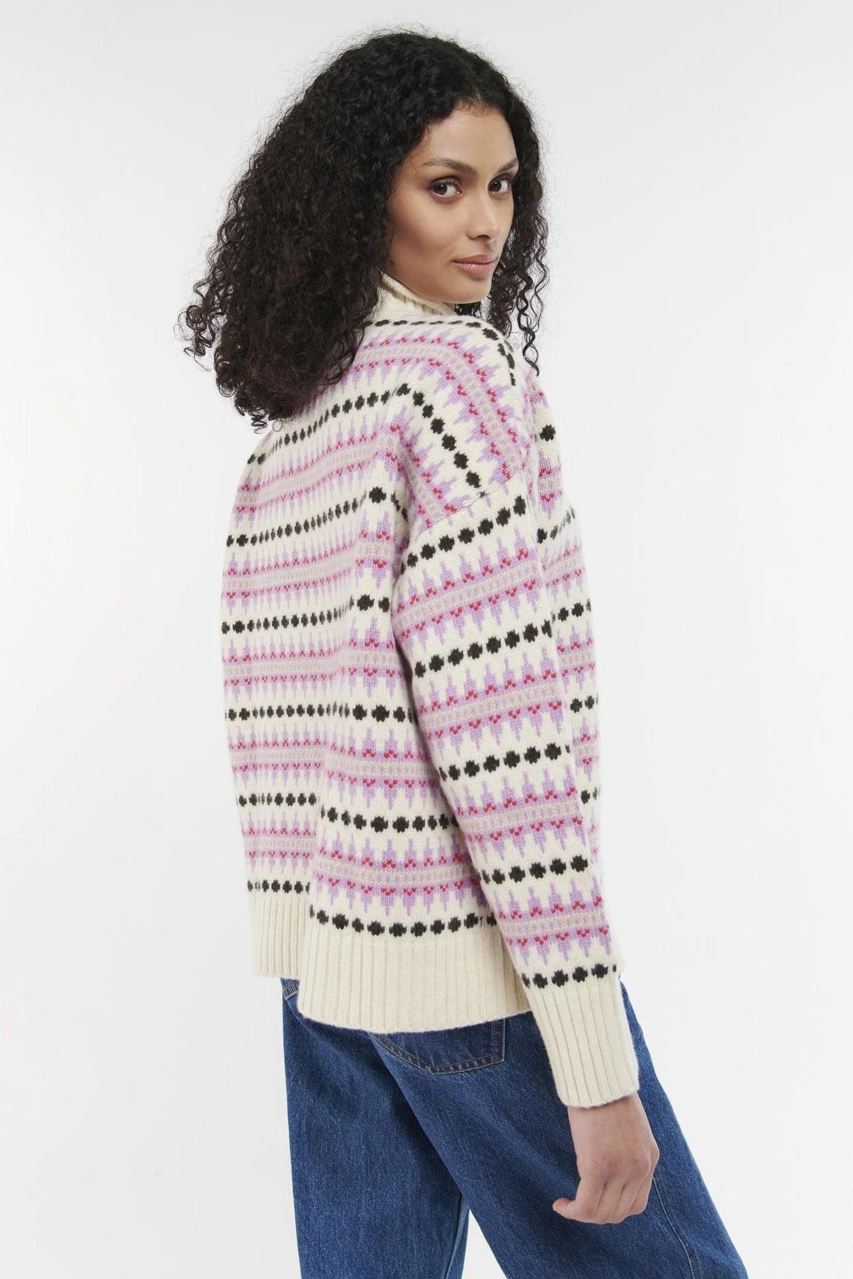 Avondale Fairisle Funnel Neck Jumper - Multi - Image 3
