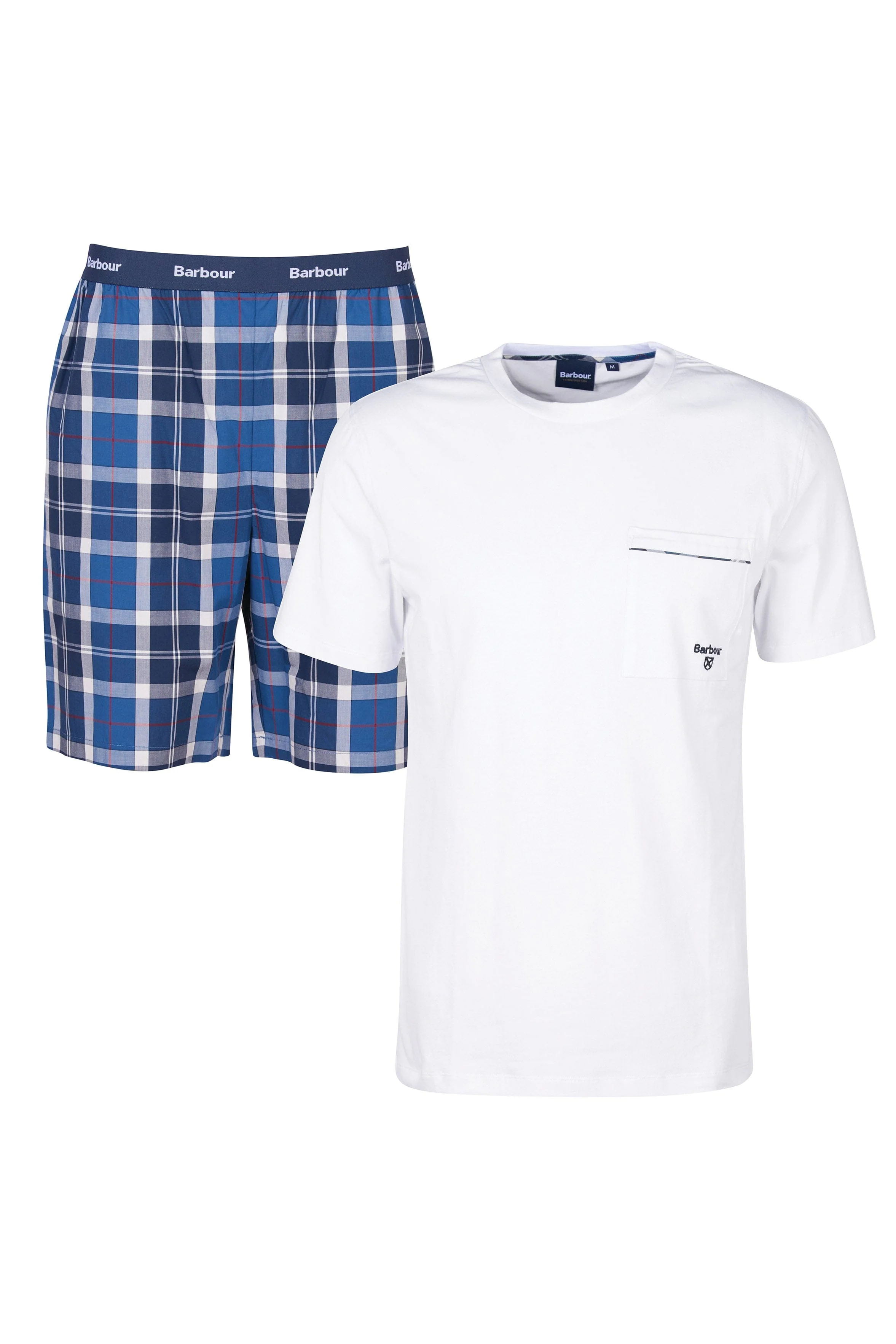 Bailes Short Sleeve Pyjama Set - Summer Navy Tartan