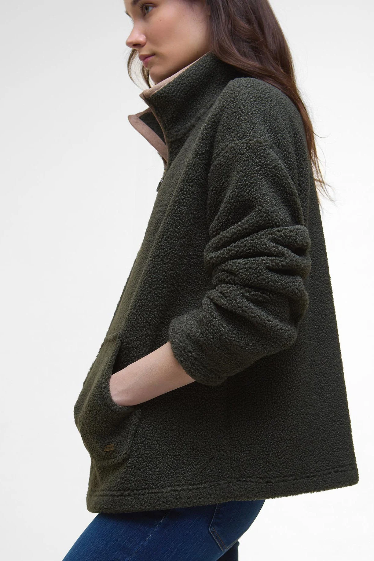 Bamburgh Half-Zip Fleece - Olive - Image 4