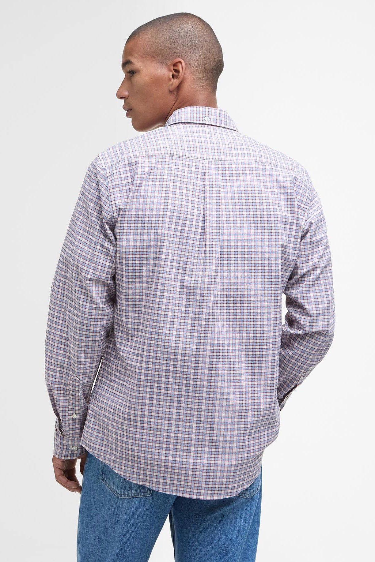 Banner Tailored Long Sleeve Shirt - Red - Image 3