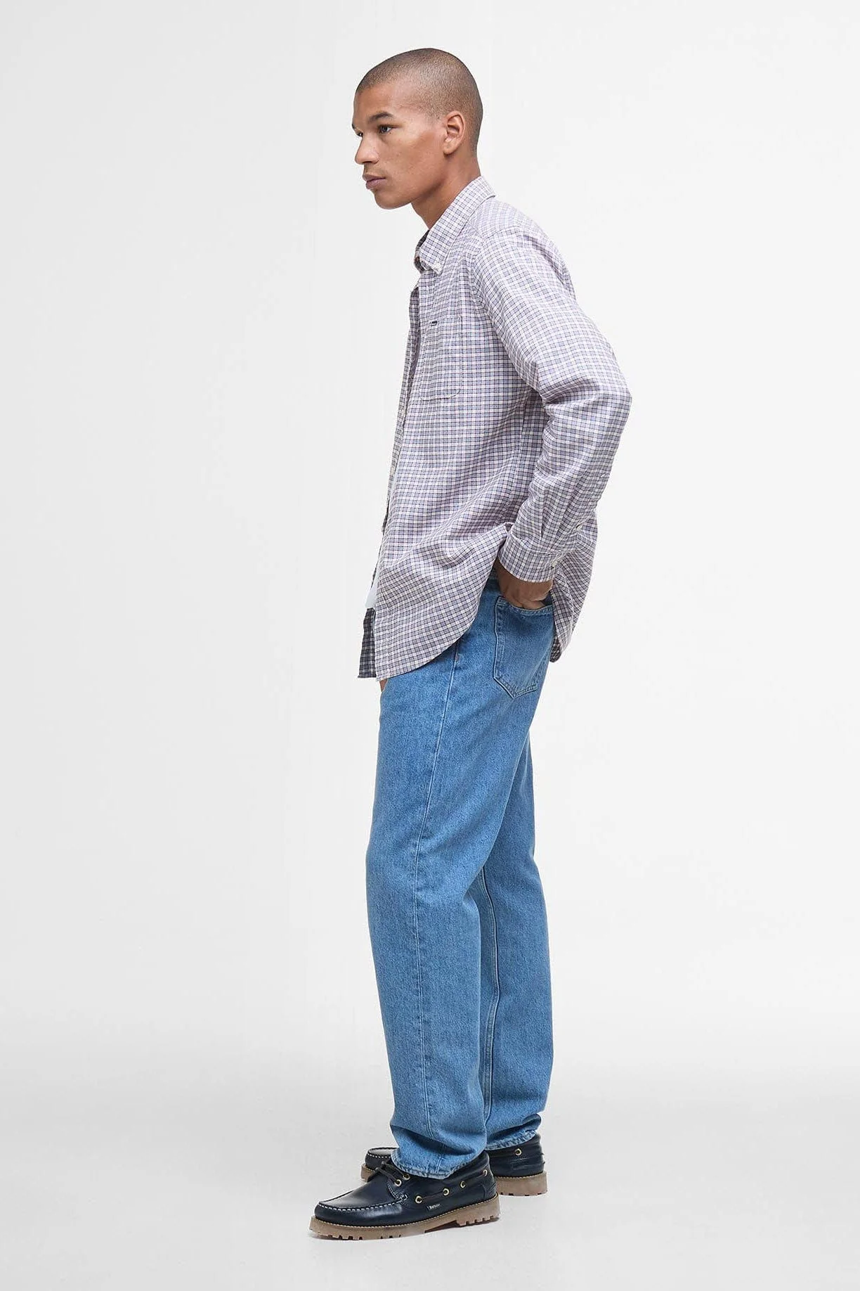 Banner Tailored Long Sleeve Shirt - Red - Image 6