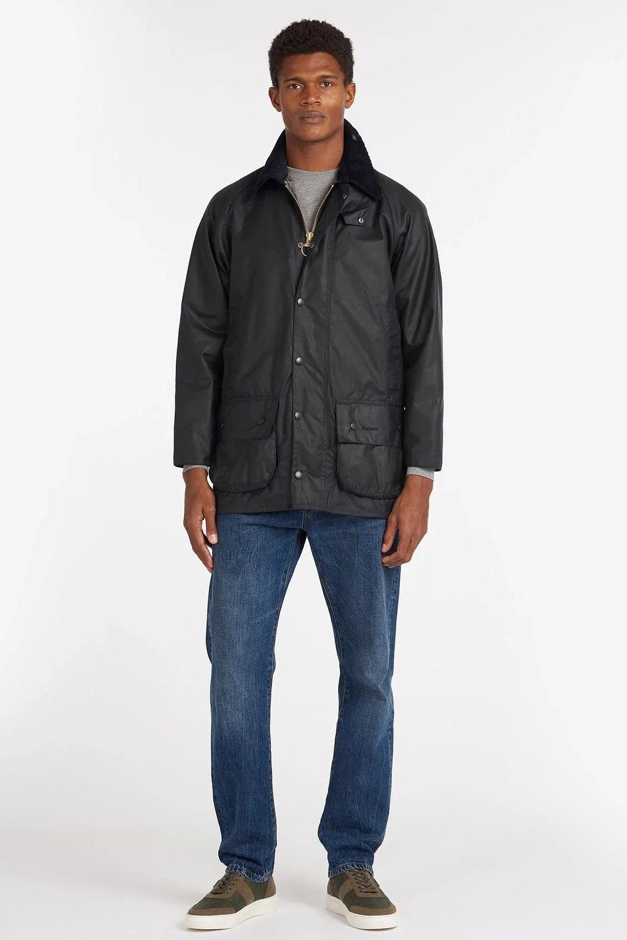 Beaufort Wax Jacket - Navy - Image 3