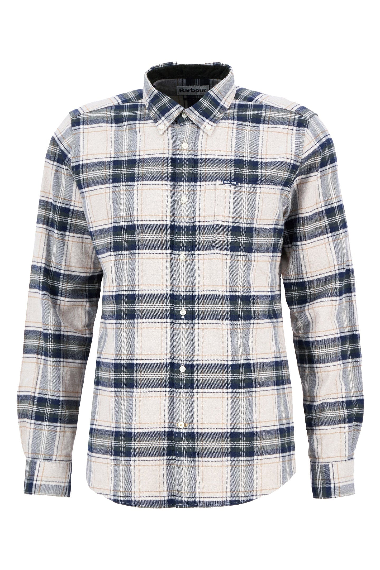 Betsom Tailored Checked Shirt - Stone Marl