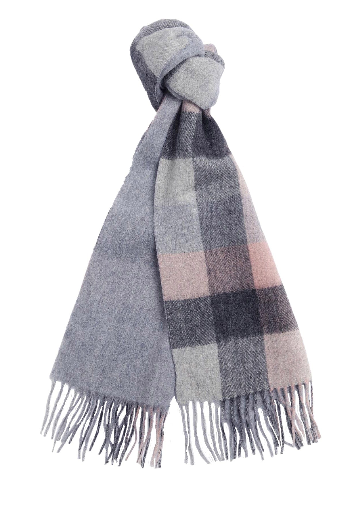 Birch Check Scarf - Pearl Grey