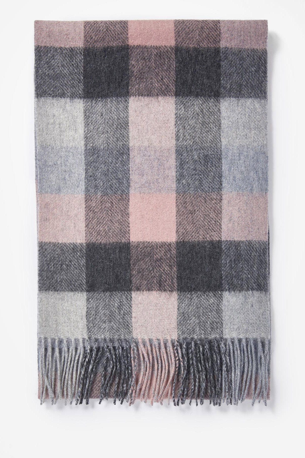 Birch Check Scarf - Pearl Grey - Image 2