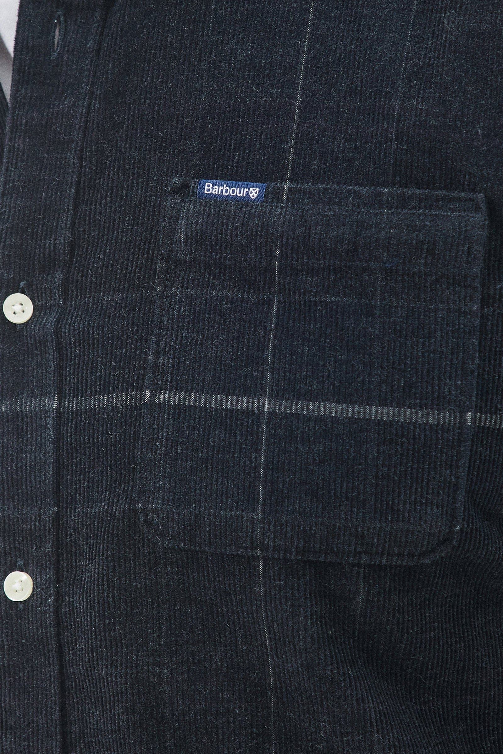 Blair Tailored Tartan Cord Shirt - Black Slate - Image 5