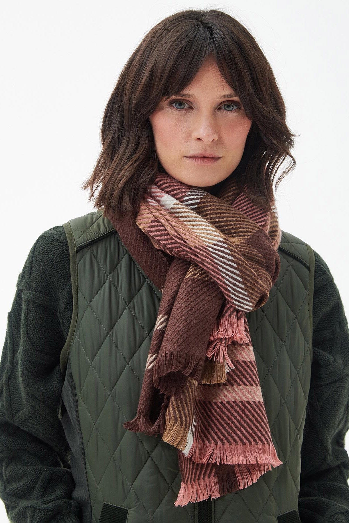 Blair Tartan Scarf - Chocolate Tartan - Image 3
