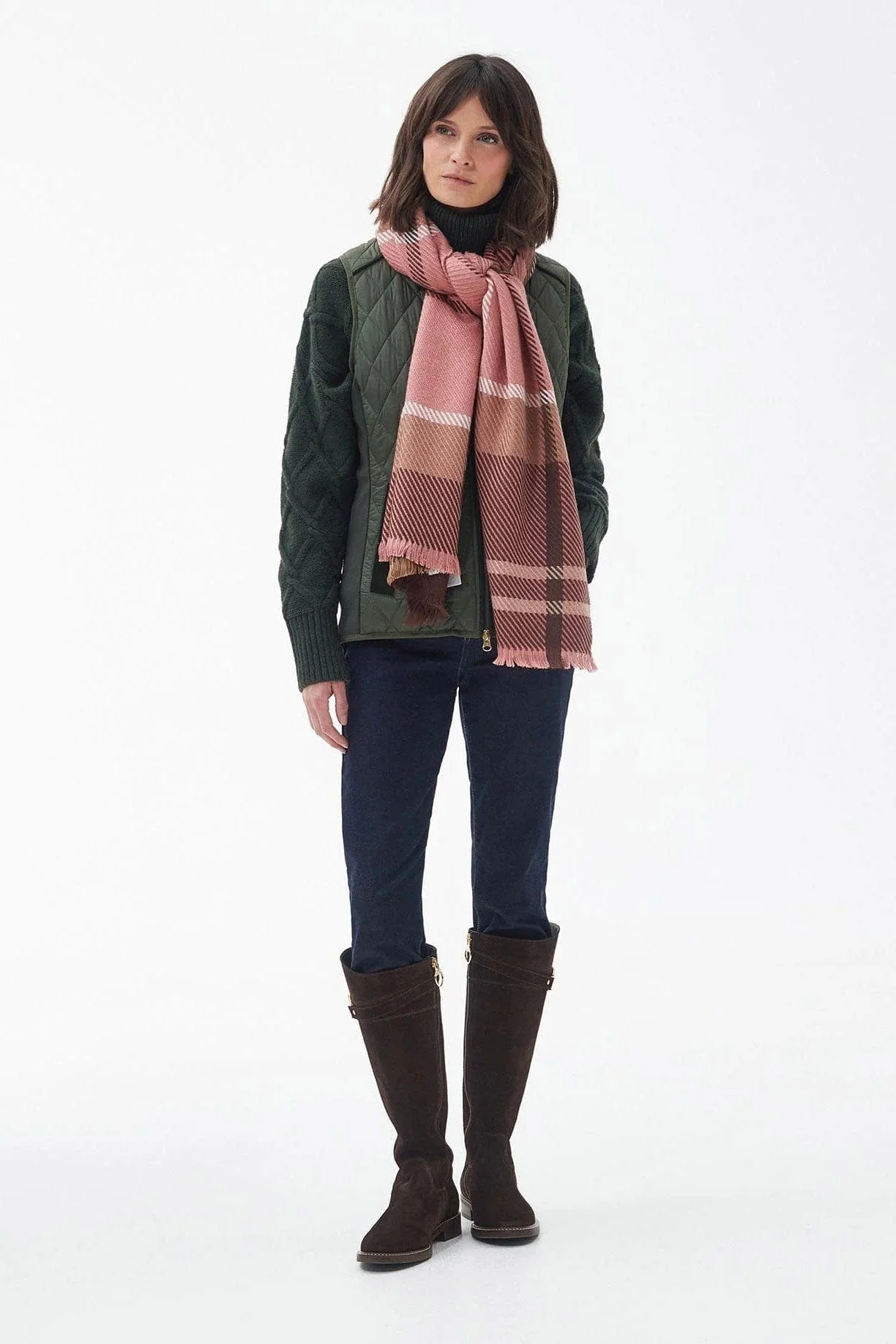Blair Tartan Scarf - Chocolate Tartan - Image 4