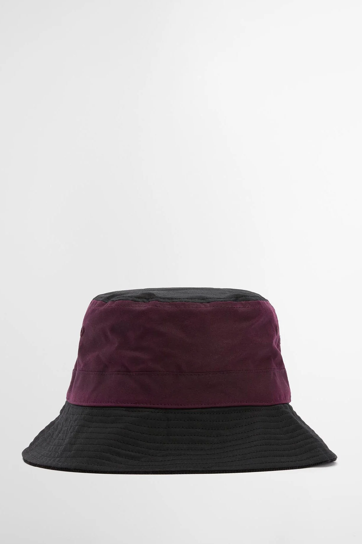Brackley Waxed Bucket Hat - Merlot/Black - Image 2