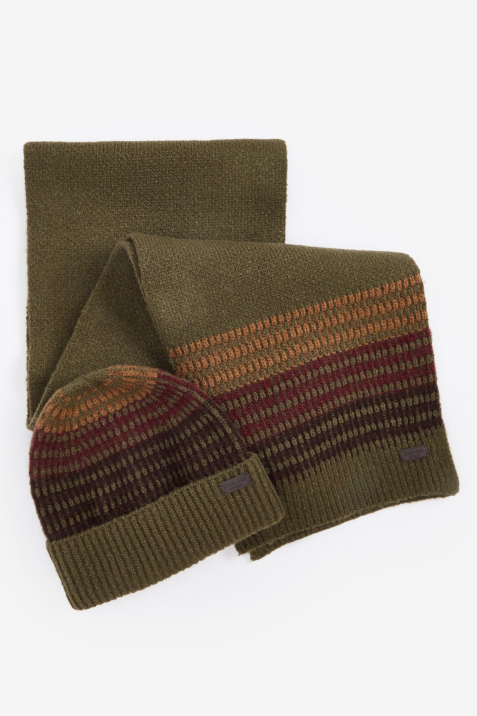 Branton Beanie & Scarf Gift Set - Army Green