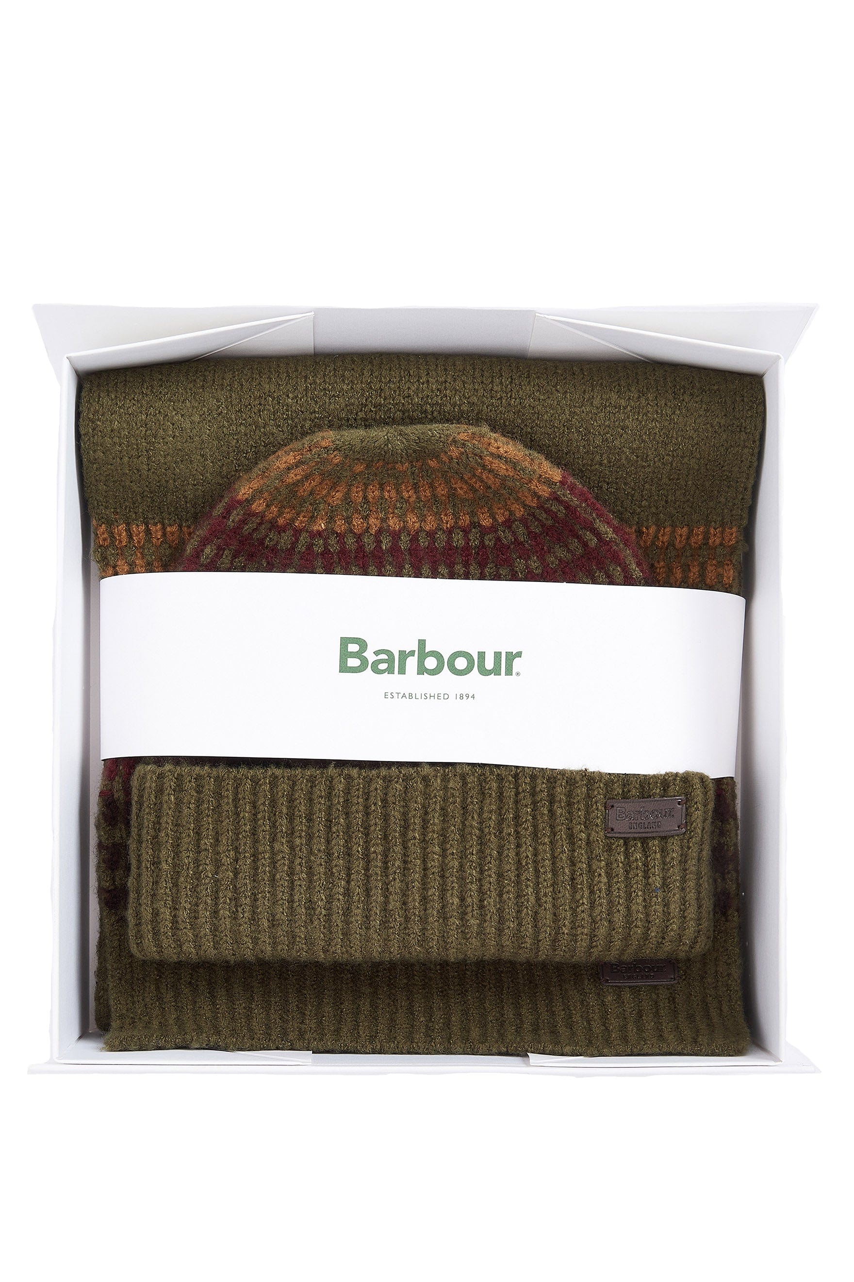 Branton Beanie & Scarf Gift Set - Army Green - Image 2