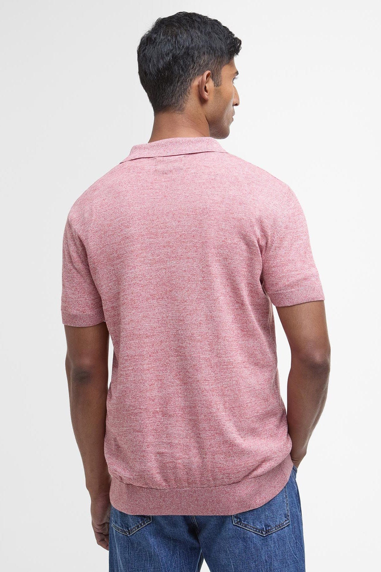 Buston Knitted Polo - Red Spice - Image 3