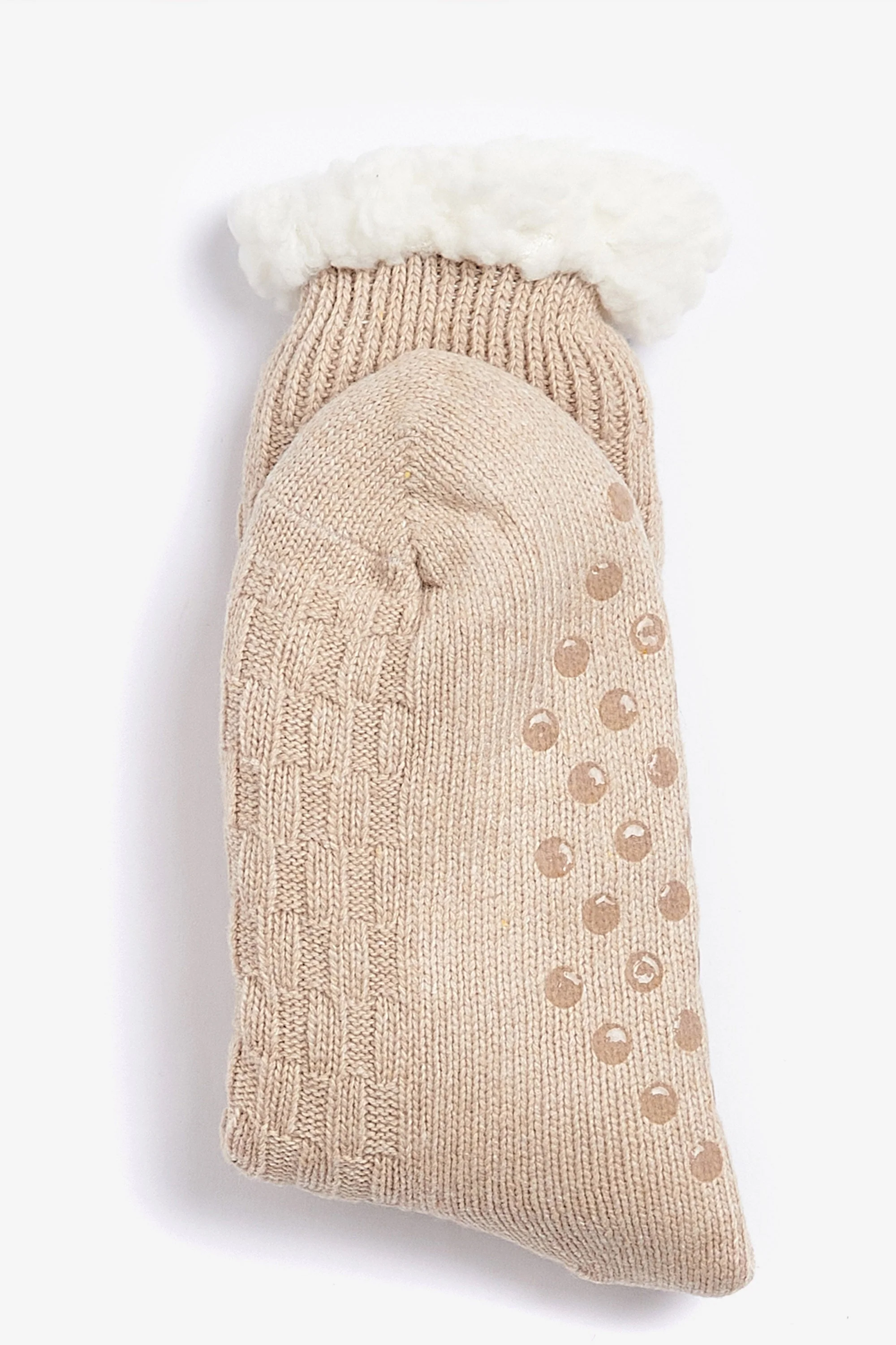 Cabin Knit Lounge Socks - Oatmeal - Image 2