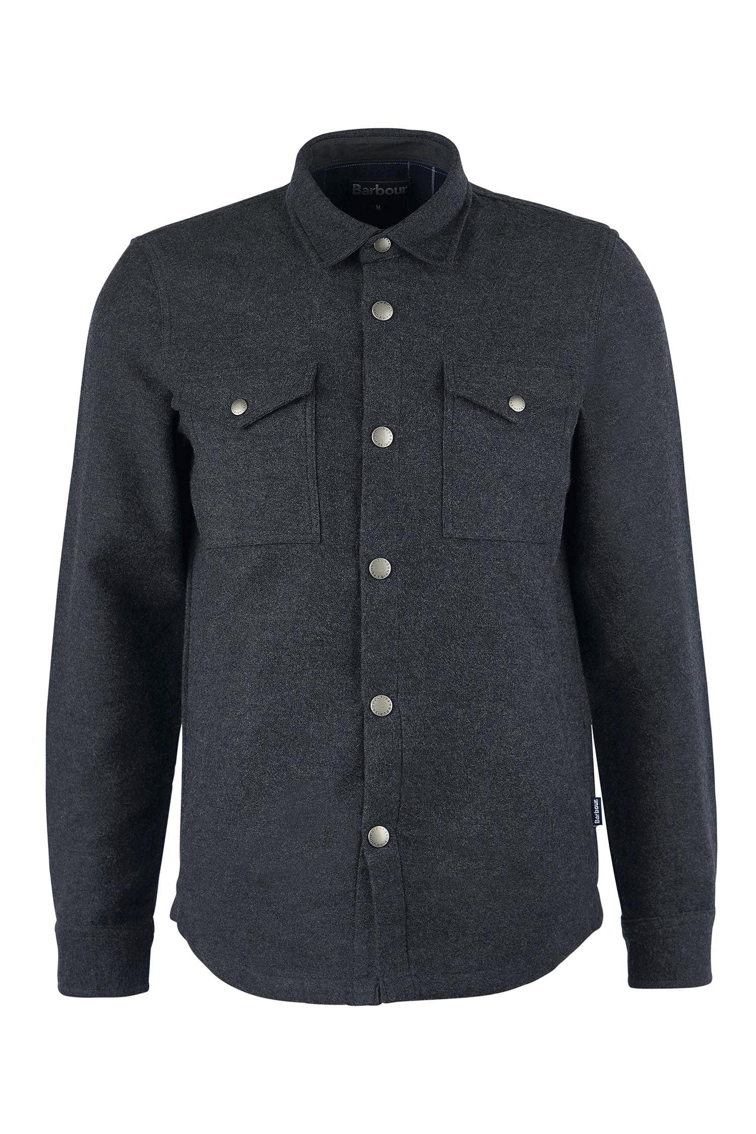 Carrbridge Tailored Twill Overshirt - Smoke Marl