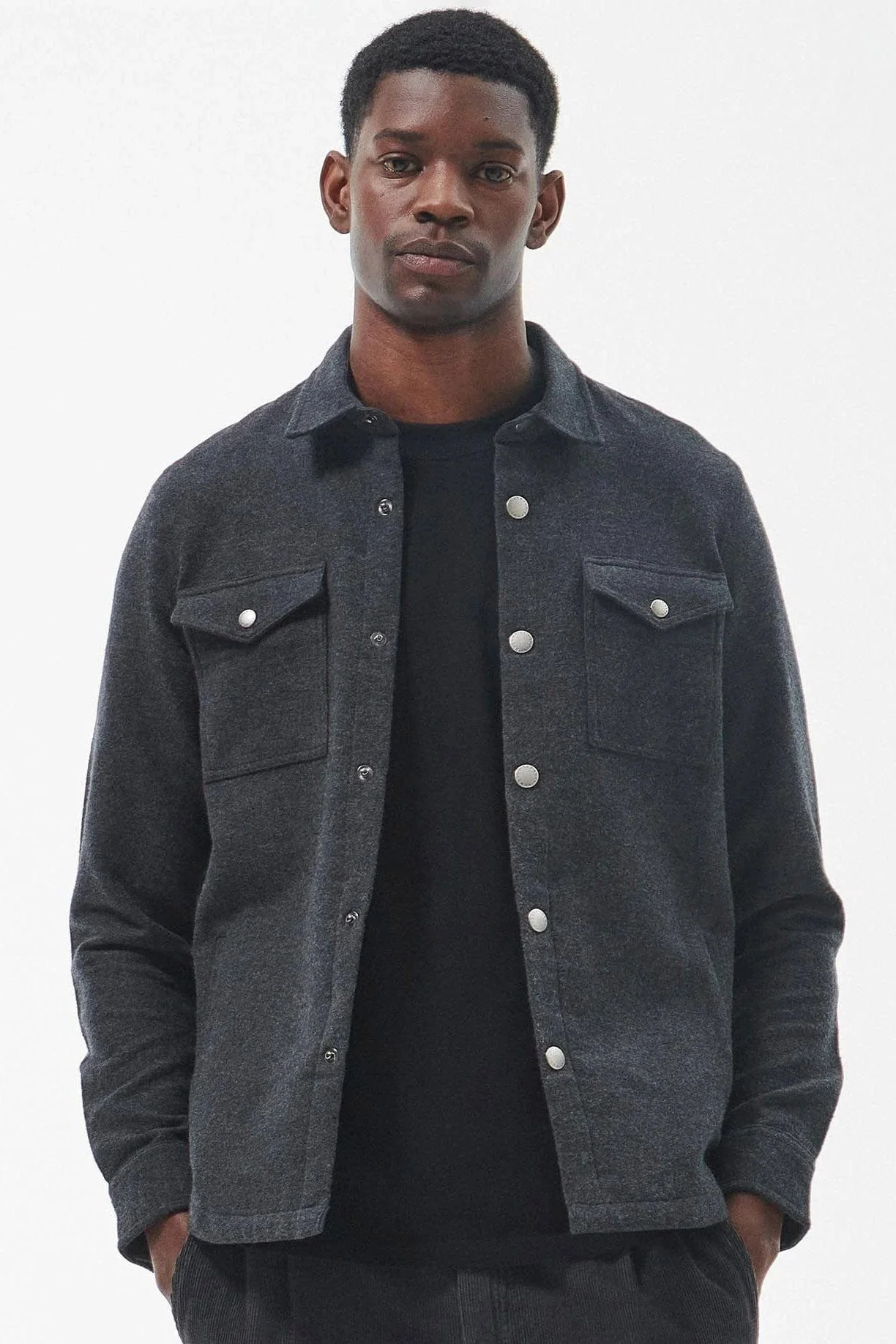 Carrbridge Tailored Twill Overshirt - Smoke Marl - Image 2