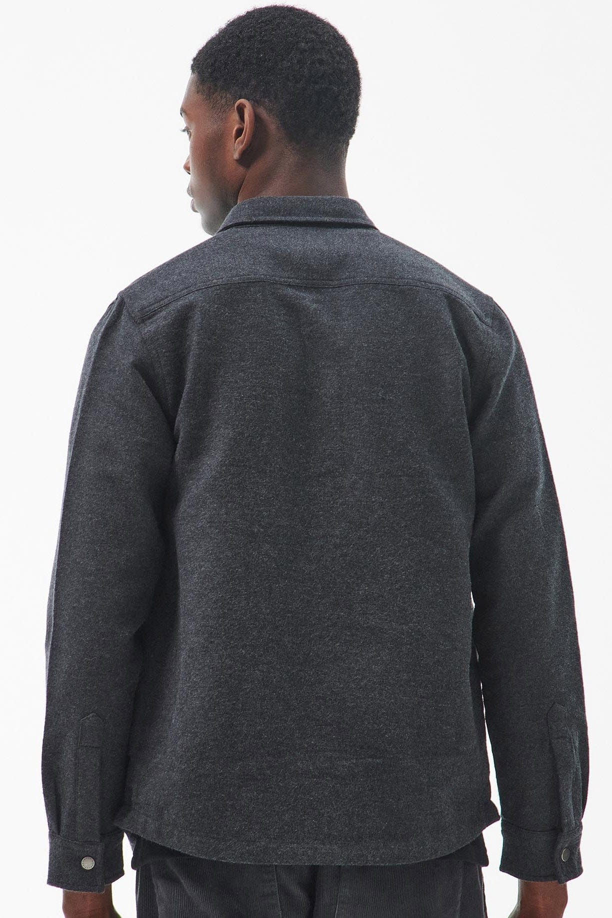 Carrbridge Tailored Twill Overshirt - Smoke Marl - Image 3