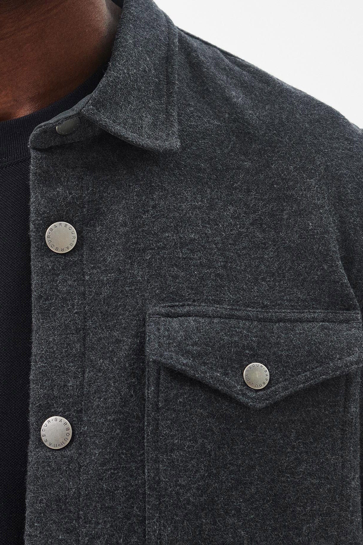 Carrbridge Tailored Twill Overshirt - Smoke Marl - Image 5