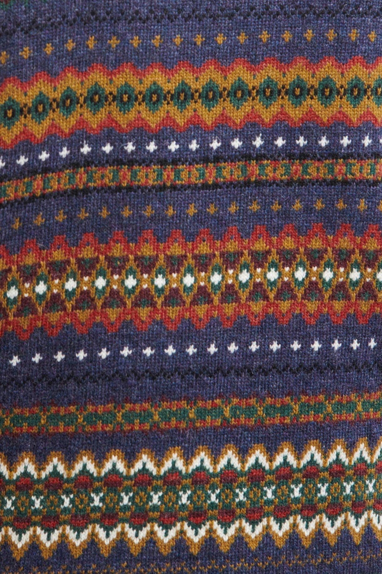 Case Fair Isle Crew Neck Jumper - Navy Marl - Image 6