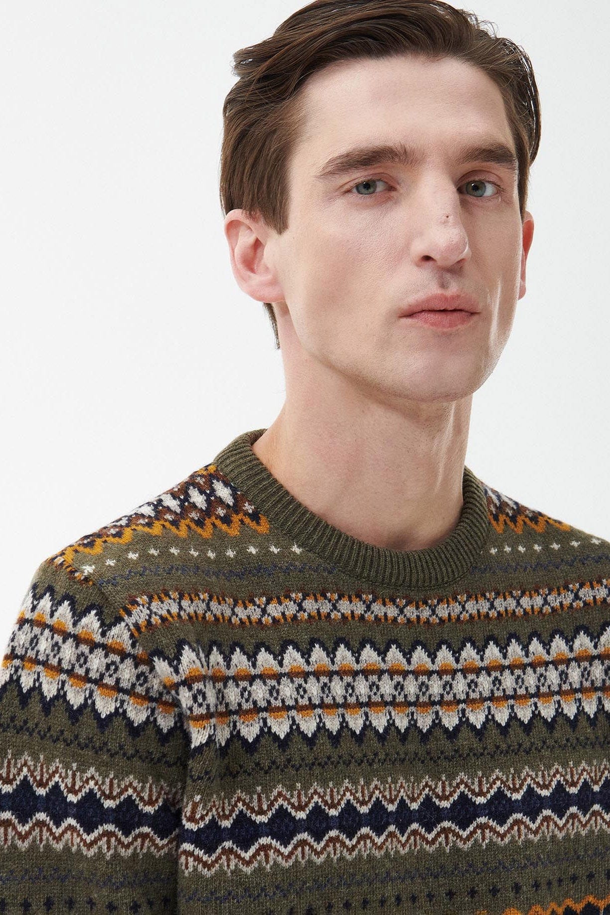 Case Fair Isle Crew Neck Jumper - Willow Green - Image 4