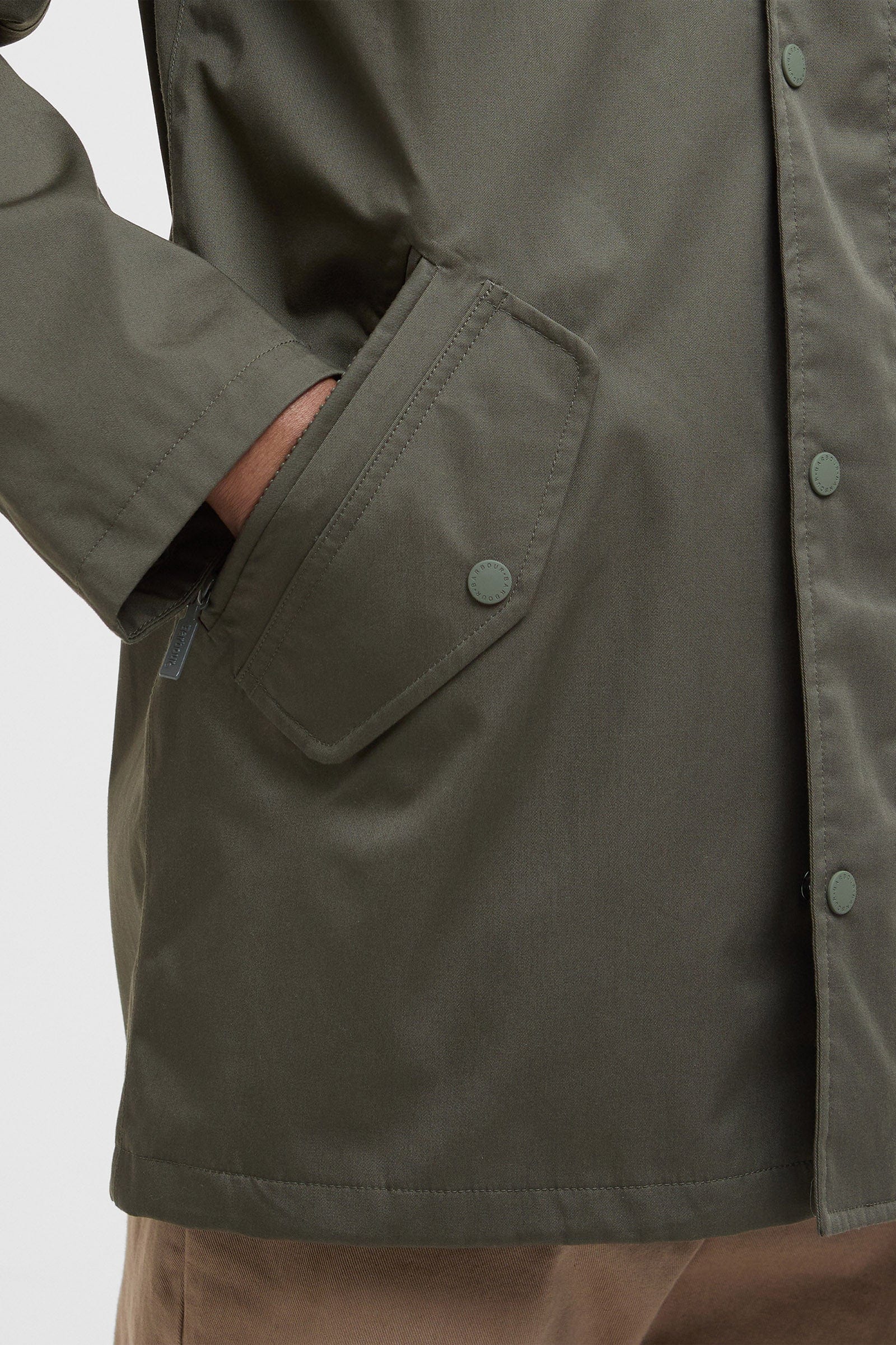 City Chelsea Waterproof Jacket - Uniform Green/Bleached Pine - Image 6