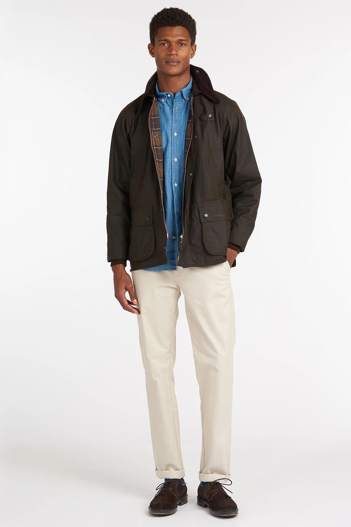Classic Bedale Wax Jacket - Olive - Image 3