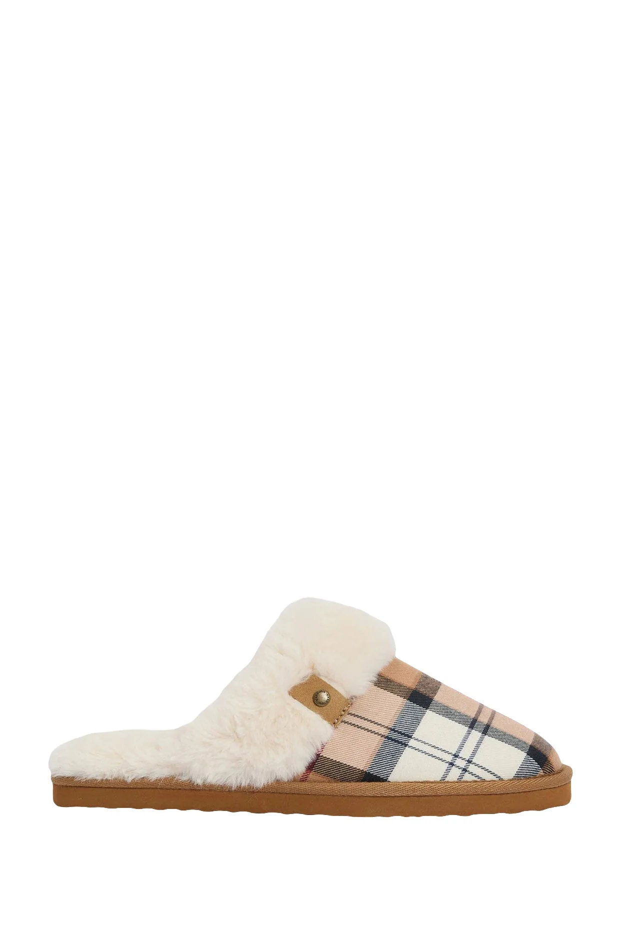 Claudia Tartan Mule Slippers - Hessian Tartan