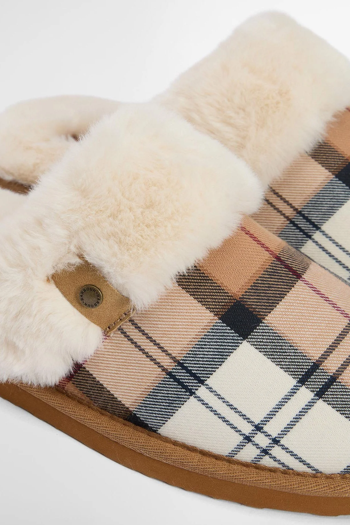 Claudia Tartan Mule Slippers - Hessian Tartan - Image 2