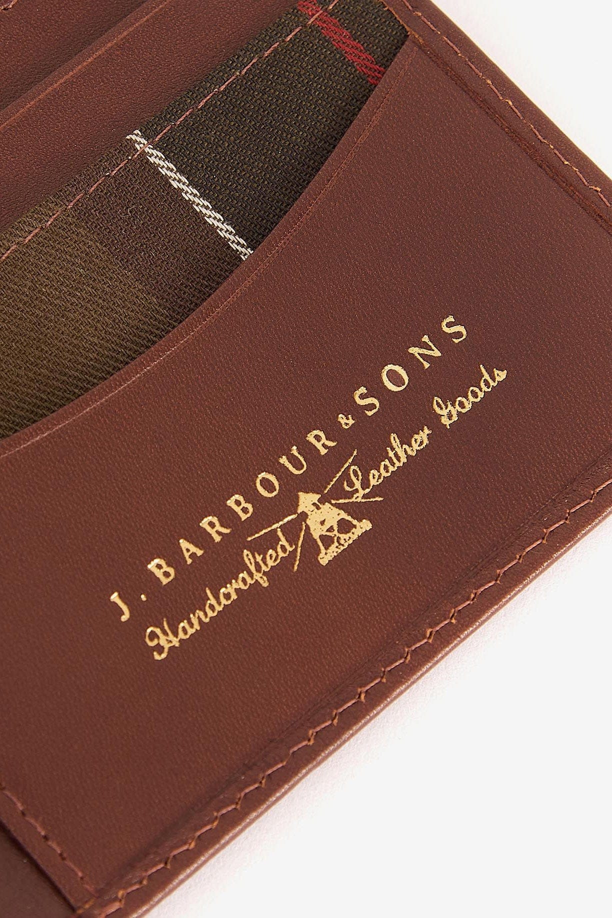 Colwell Leather Billfold Wallet - Brown/Classic Tartan - Image 3